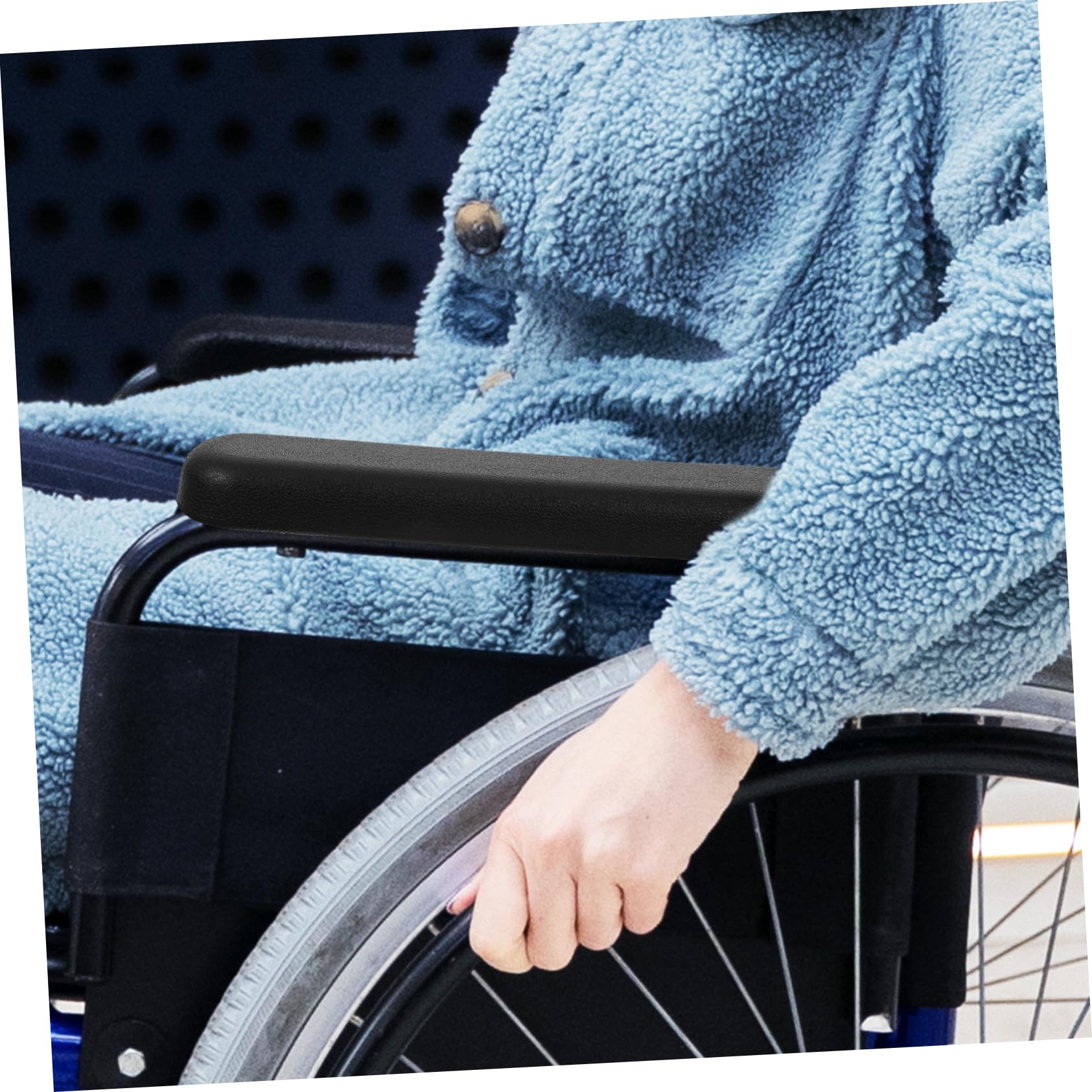 Angoily 4 Pares Reposabrazos Silla Sillas De Ruedas Auto Reposamuñecas Caso De Scooter Chair Reemplazo Del Reposabrazos Asiento Pilates Portátil Manejar Plastico Abs Black