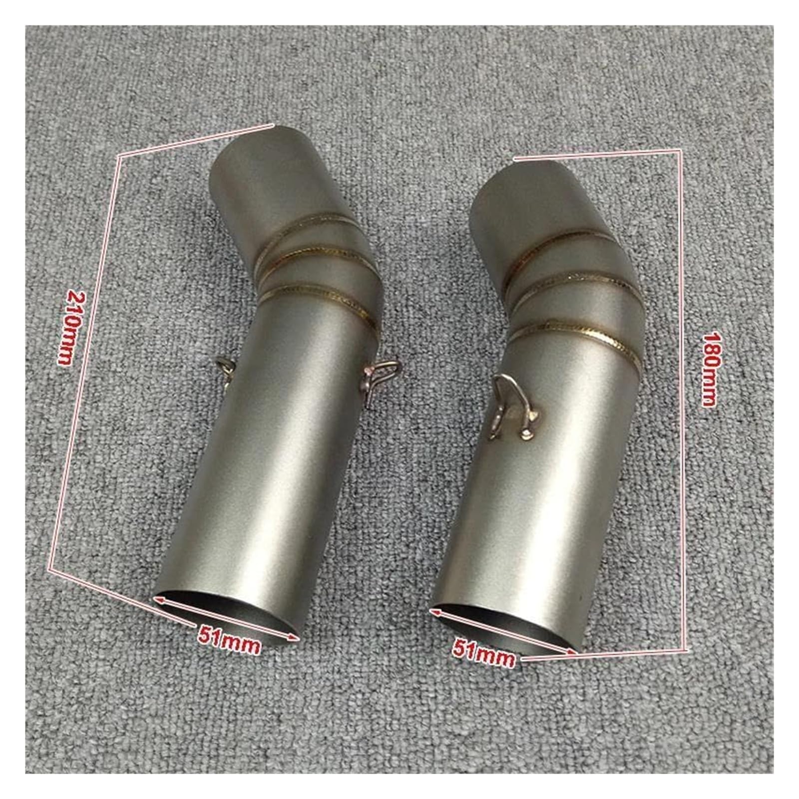 Motorrad Auspuff Tube Für Ducati Für 848 Connect Muffler Link Moto Zubehör Slip-On Motorrad Auspuff Mittelrohr Runder Schalldämpfer Auspuff