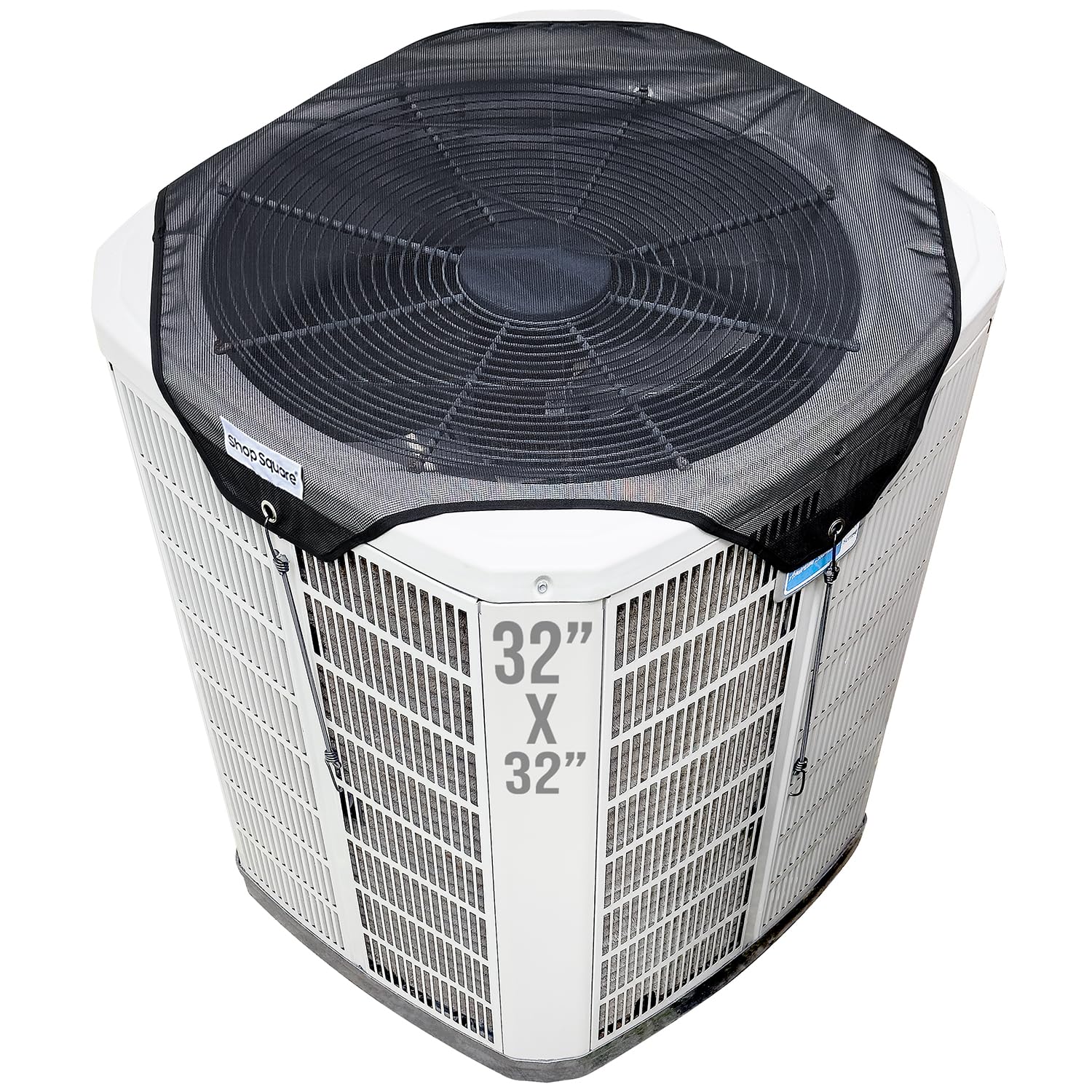 Air Conditioner Cover for Outside, 32 x 32 Inch AC Unit Cover, Heavy Duty Air Conditioner Cover for Outdoors, Waterproof and Puncture Resistant AC Unit Cover for All Season Protection, Black