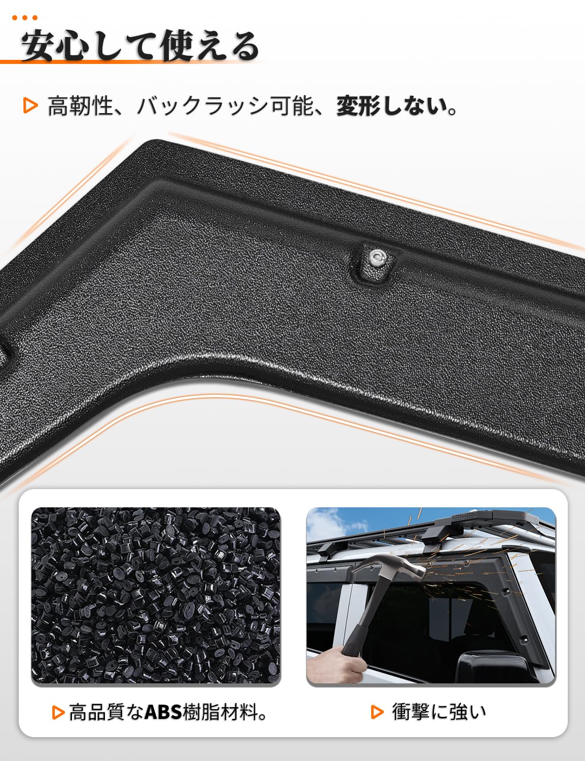Amazon | ROADER ジムニーノマド ドアバイザー JC74 D5 5ドア サイド 