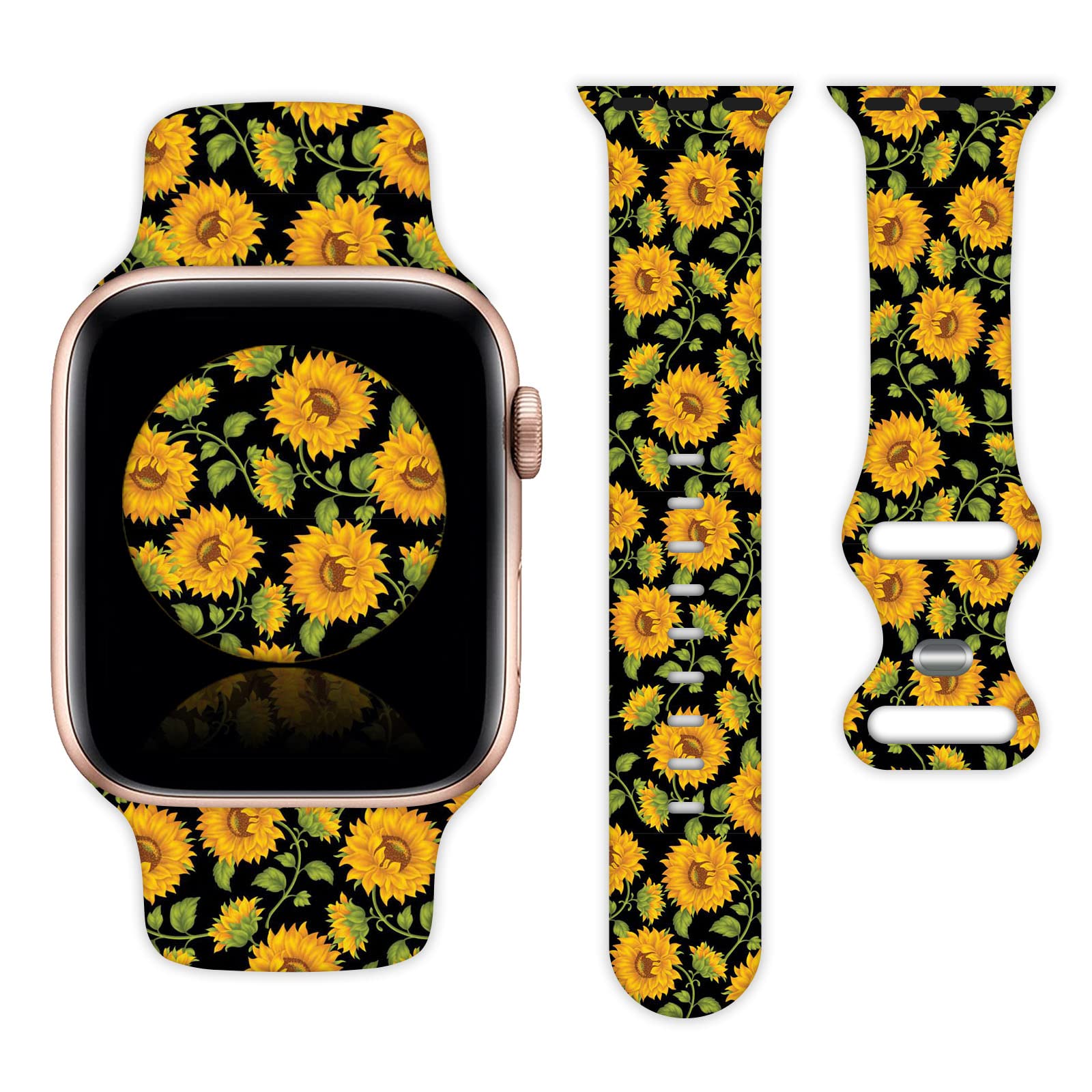 LAIPUTERCute Sport Watch Band Compatible with Apple Watch 38mm 40mm 41mm 42mm 44mm 45mm Women Wristbands Silicone Smartwatch Replaceable Strap for IWatch Series 7 6 5 4 3 2 1