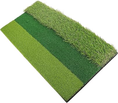 Portable Tricolor Golf Hitting Mat Artificial Turf Practice Pad Indoor Outdoor Golf Swing Training Tool for Improved Accuracy and Ball Control