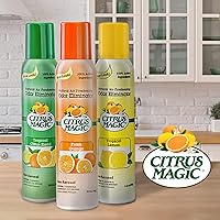 Vista 4 de Citrus Magic Ambientador en aerosol natural (explosión naranja) y ambientador sólido absorbente de olores de mascotas Citrus Magic