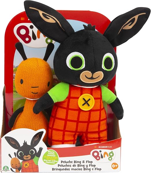 Bing - Peluche rappresentante Bing 25 Cm Con Flop, Coppia Di Morbidi Personaggi, Giochi Preziosi, Pupazzi per Bambini e Neonati, 0+ mesi - 2