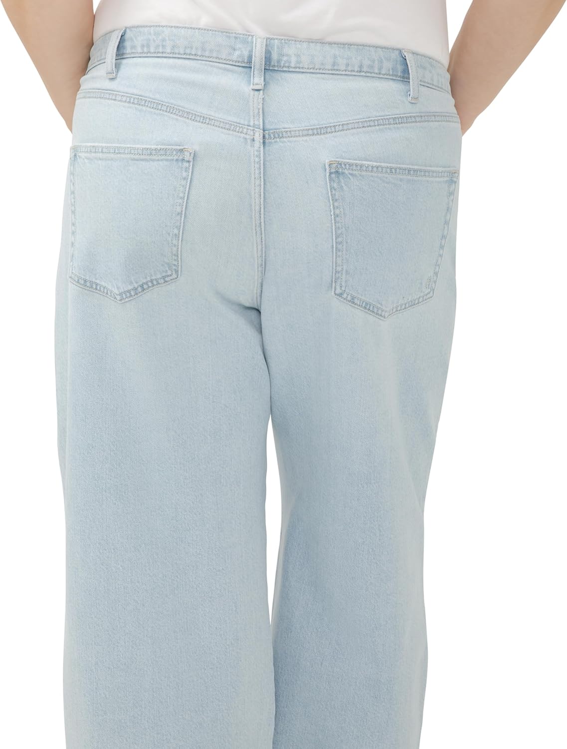 Silver Jeans Co. Women's Standard and Plus Size Be Easy Straight Leg Drawstring Jeans, Light Wash - Image 5