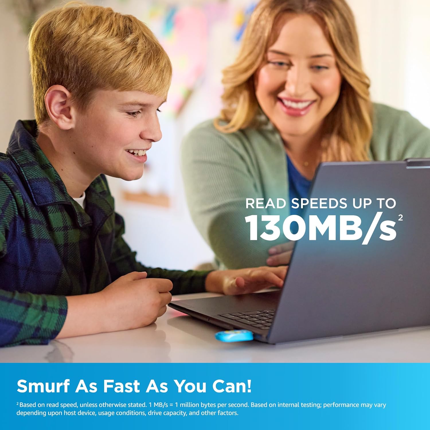 SanDisk 256GB Smurfs USB Flash Drive, Smurfette Edition - Up to 130MB/s, USB Type-A, for Gaming Consoles and Computers - SDCZIS-256G-G46