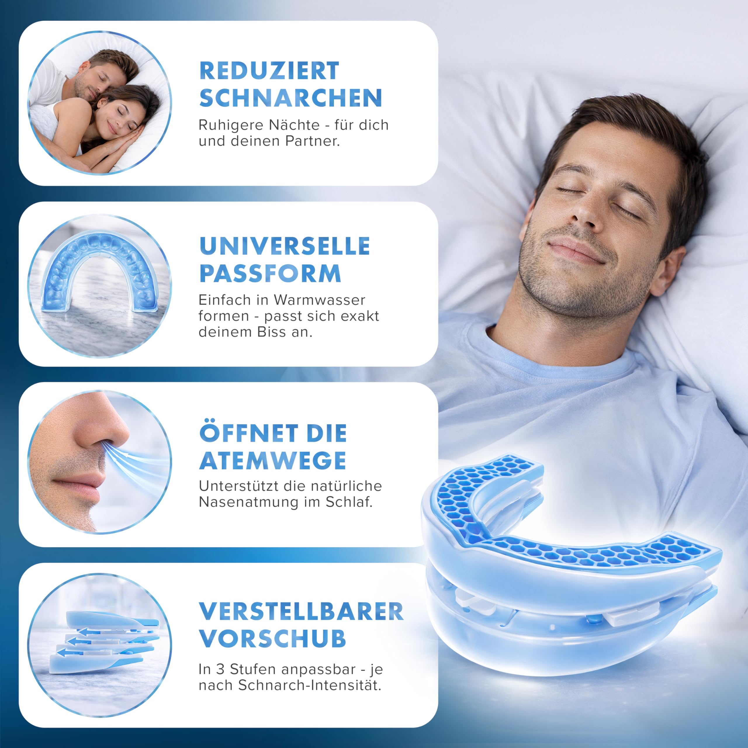 Schnarchschiene Anti-Snoring Mouth Guard ST11 gegen Schnarchen und Knirschen