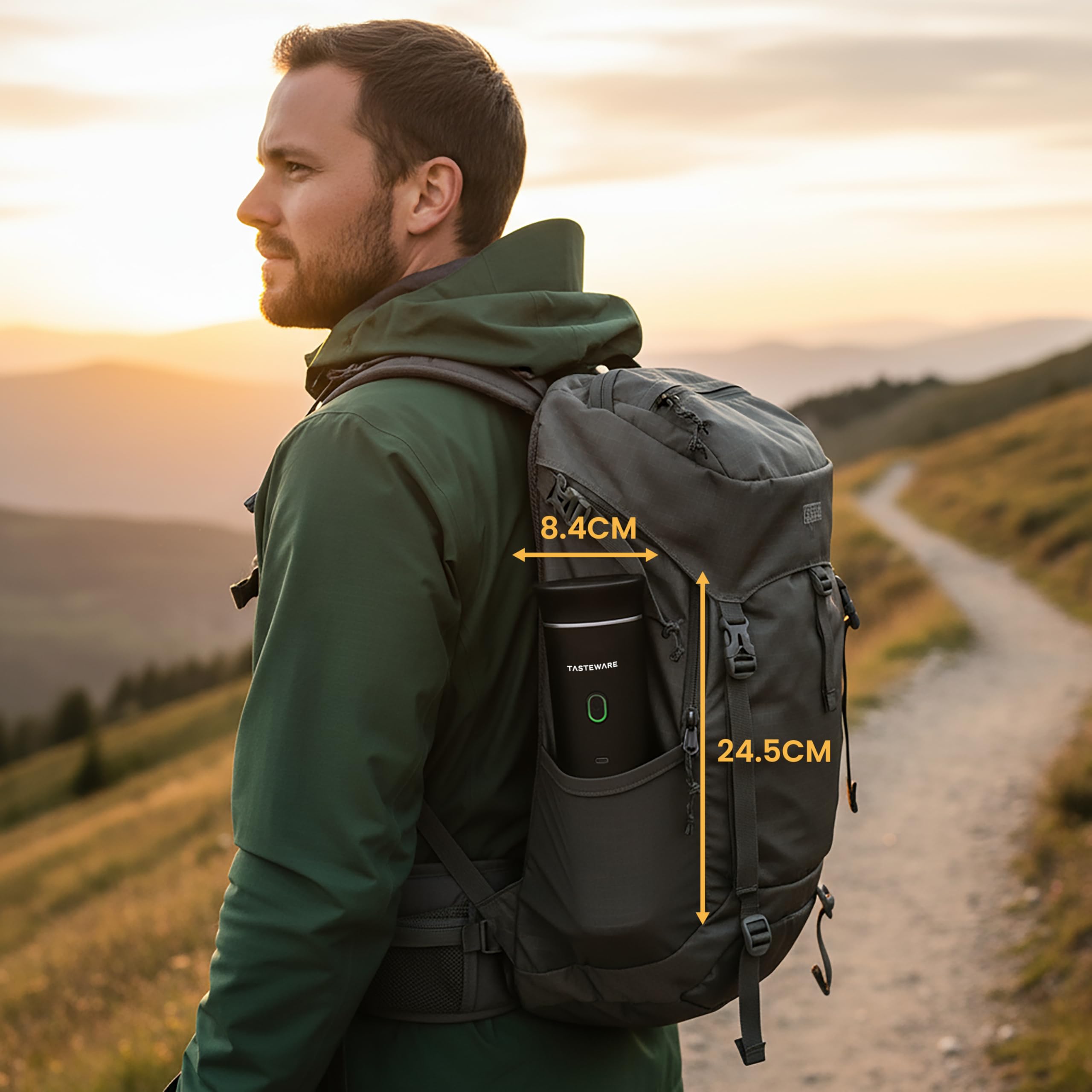 Cafetera Portatil Capsulas - Cafetera Portátil de Espresso 3 en 1, Máquina de café portátil, Para cápsulas pequeñas o grandes y café molido, Cafetera de viaje portatil individual