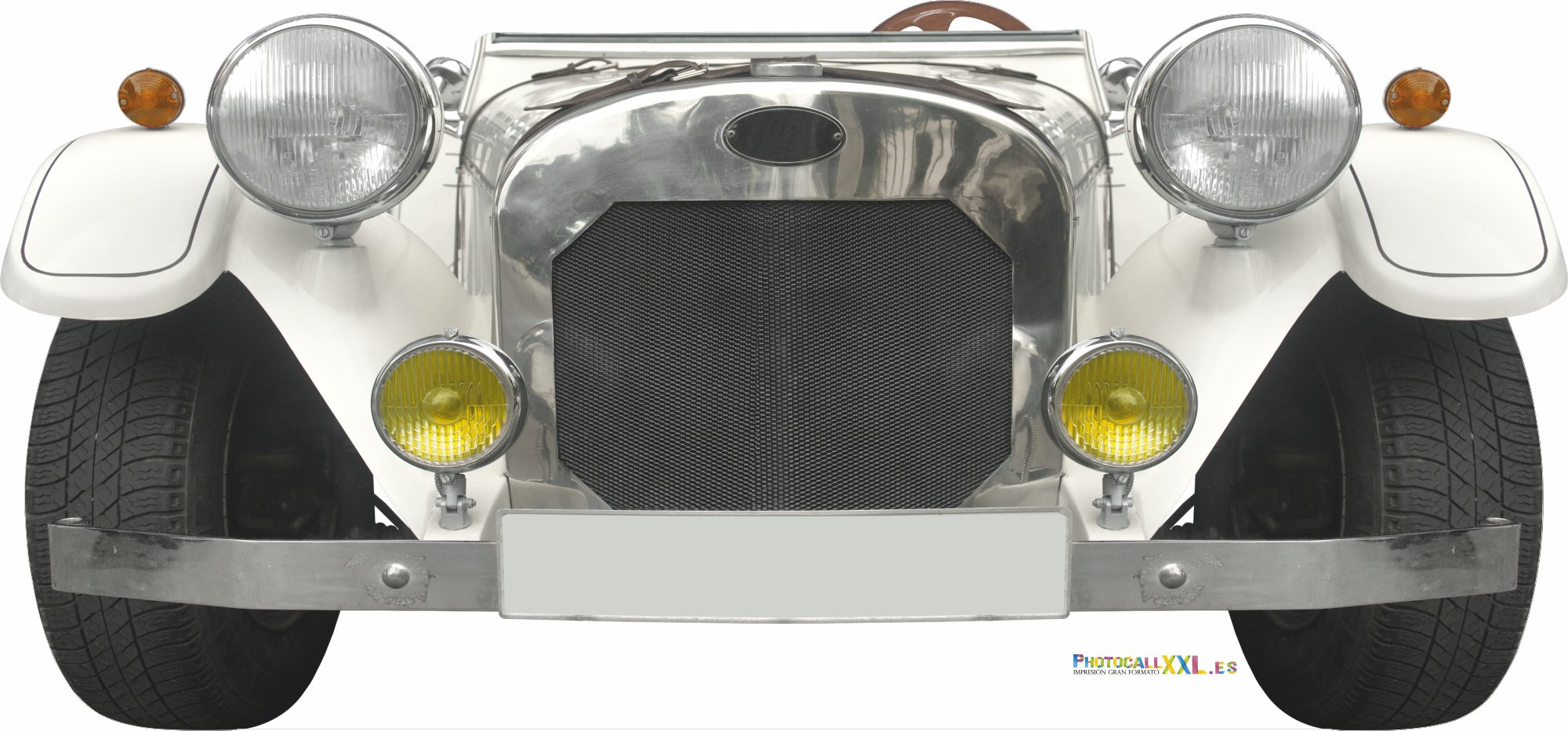 Photocall en Cartón Coche descapotable Clasico comuniones Eventos o Celebraciones puntuales| Medidas 1,55 MX 0,75 m | Ventana Troquelada | Photocall Divertido