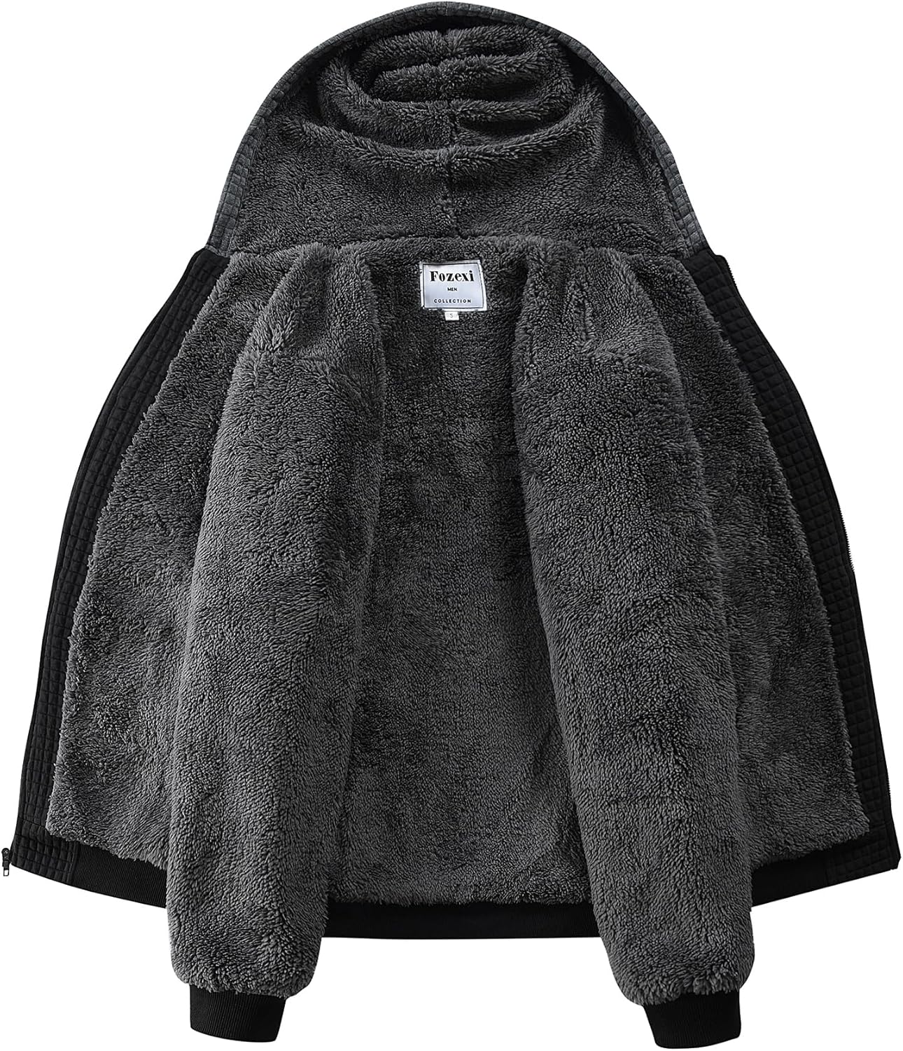 Fozexi Men’s Fleece Heavyweight Full Zip Hoodie Sweatshirt Jacket Hooded for Men