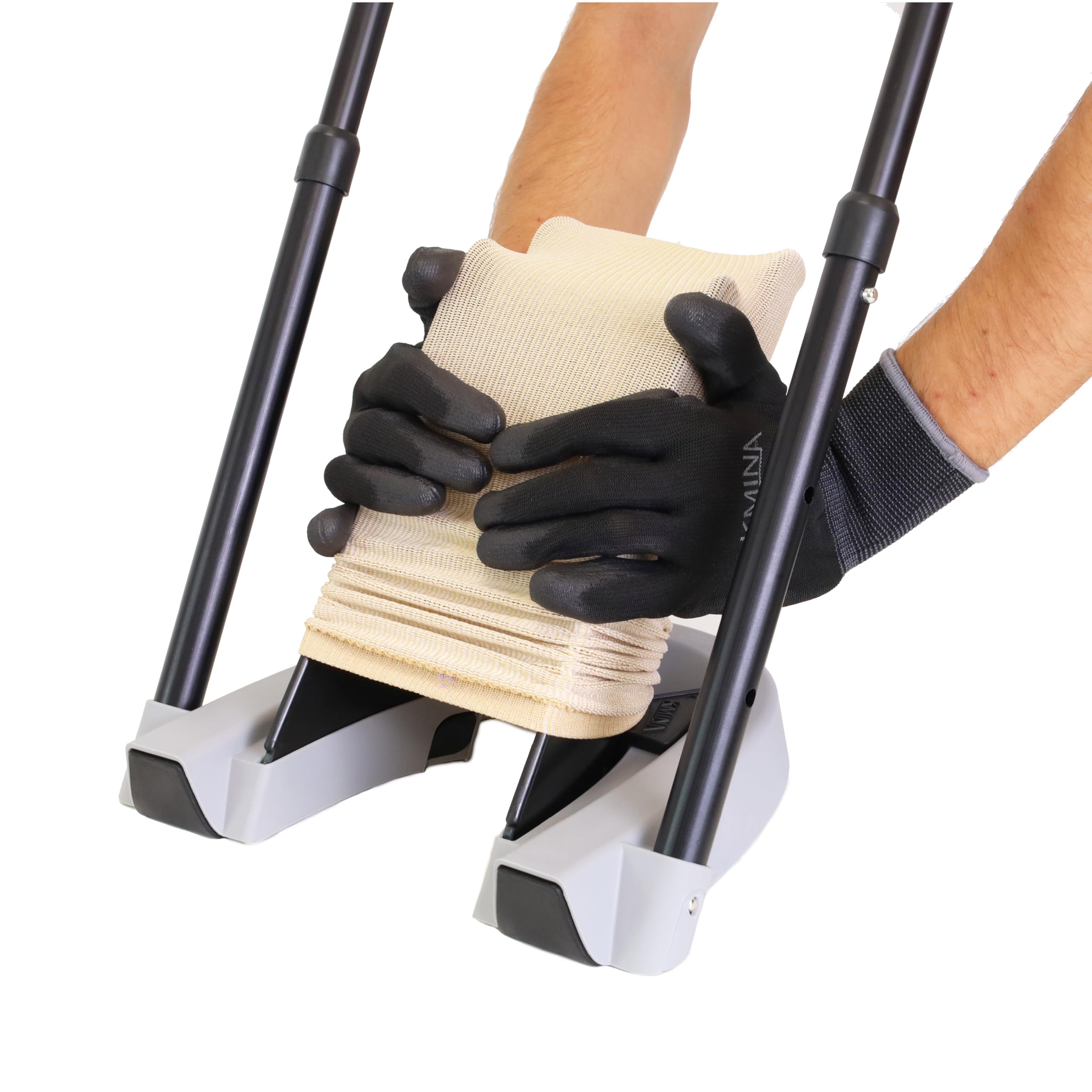 KMINA Calzador de Medias de Compresión (Versión mejorada con guantes), Aparato para Poner Calcetín, Patentado - Fabricado en España
