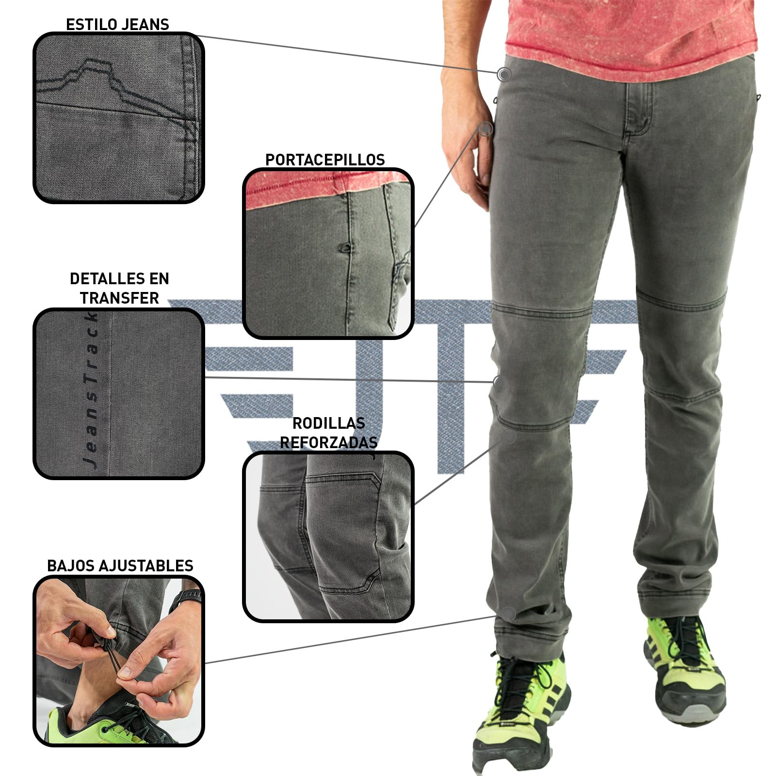 Jeanstrack Rock Climbing Pants - Spodnie Mężczyźni