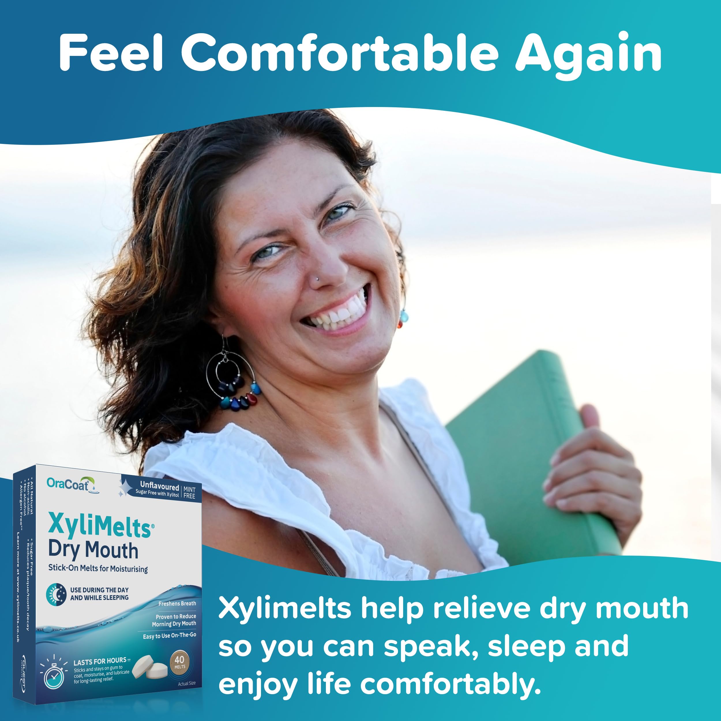 Oracoat - Xylimelts - Dry Mouth - Mint Free - 40 Count