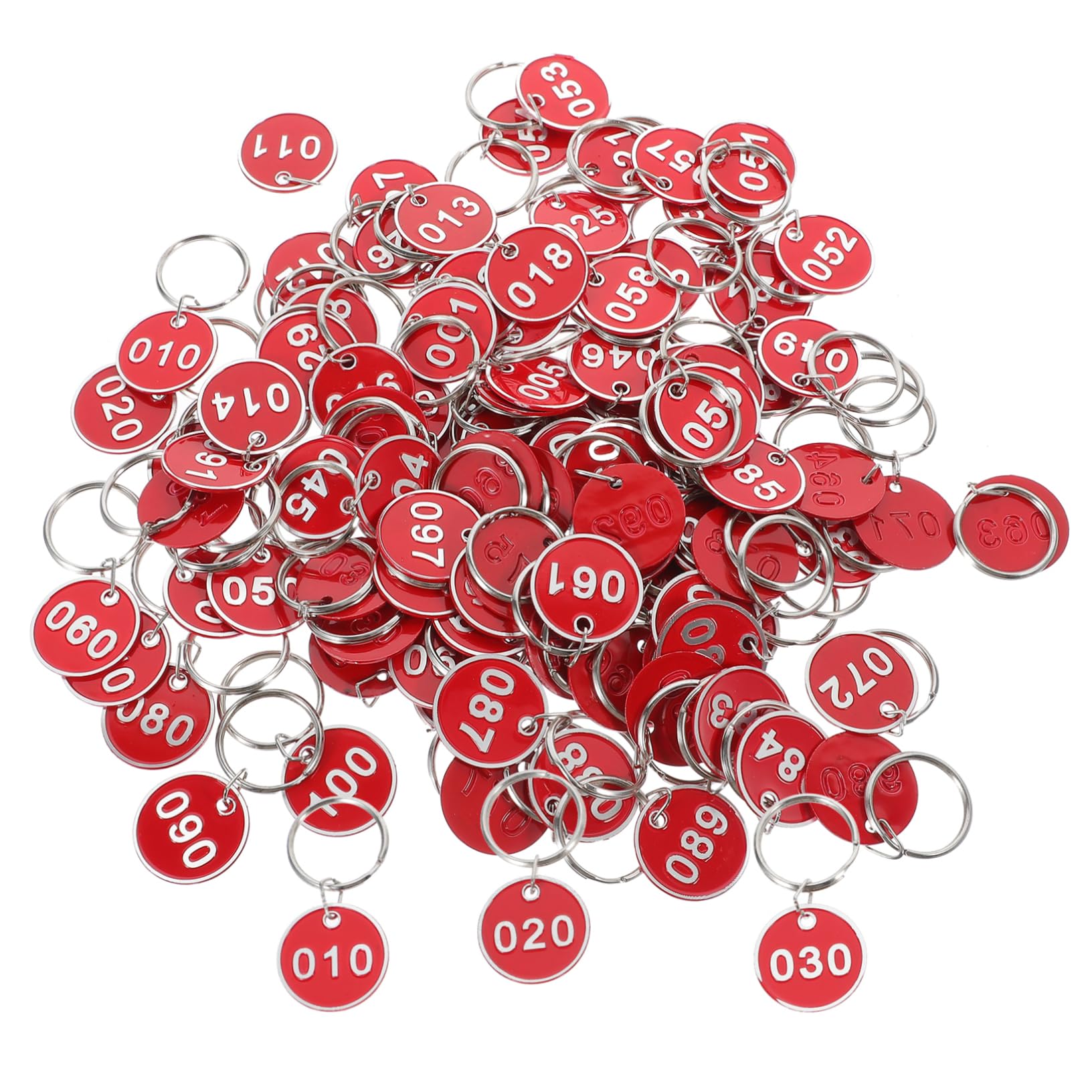 Targhette Numerate per Chiavi 100 Pezzi in Lega di Alluminio Anello per Organizzare Chiavi e Carte per Sauna e Palestra