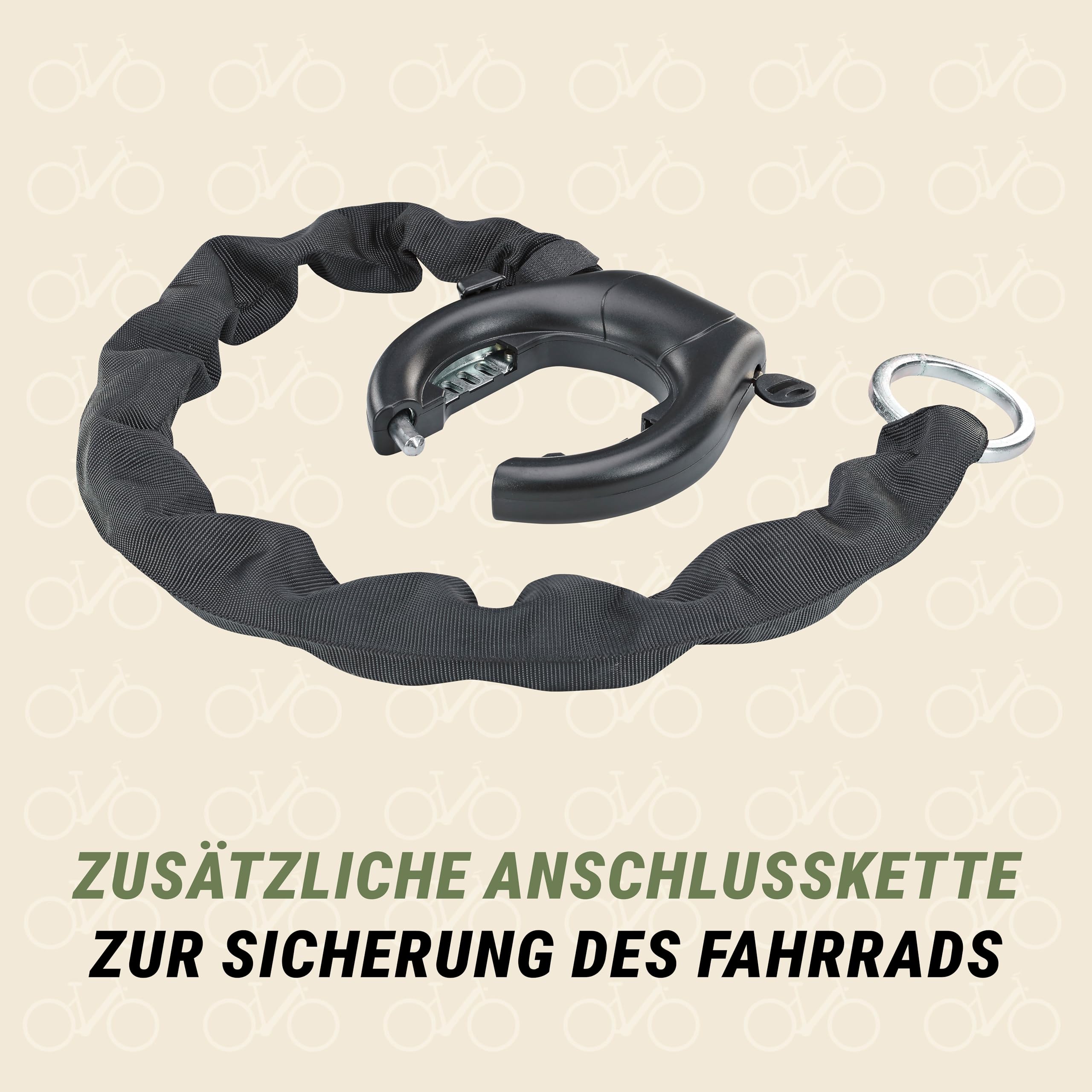 Prophete Frameslot, fietsslot ART** gecertificeerd, incl. 2 sleutels, kleur zwart