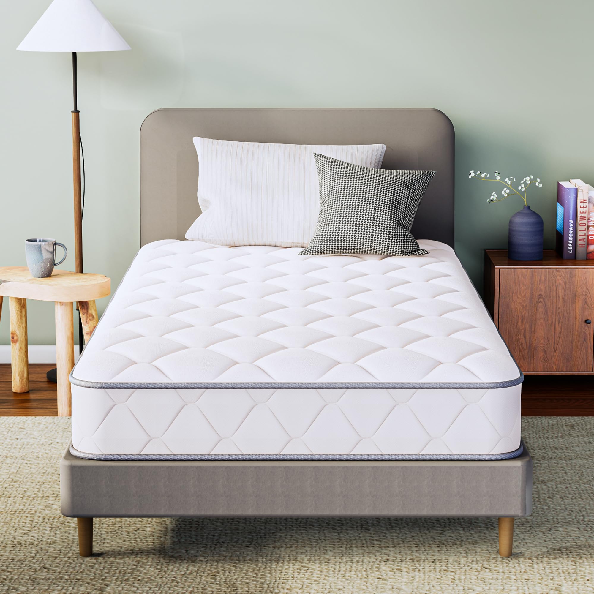GAESTE 8 Inch Twin Cooling Gel Memory Foam Mattress for Cool Sleep Medium Firm CertiPUR-US Certified Foam, Mattress in a Box Pressure Relief Removable Cover No Fiberglass (Twin, 8 in) — view 9