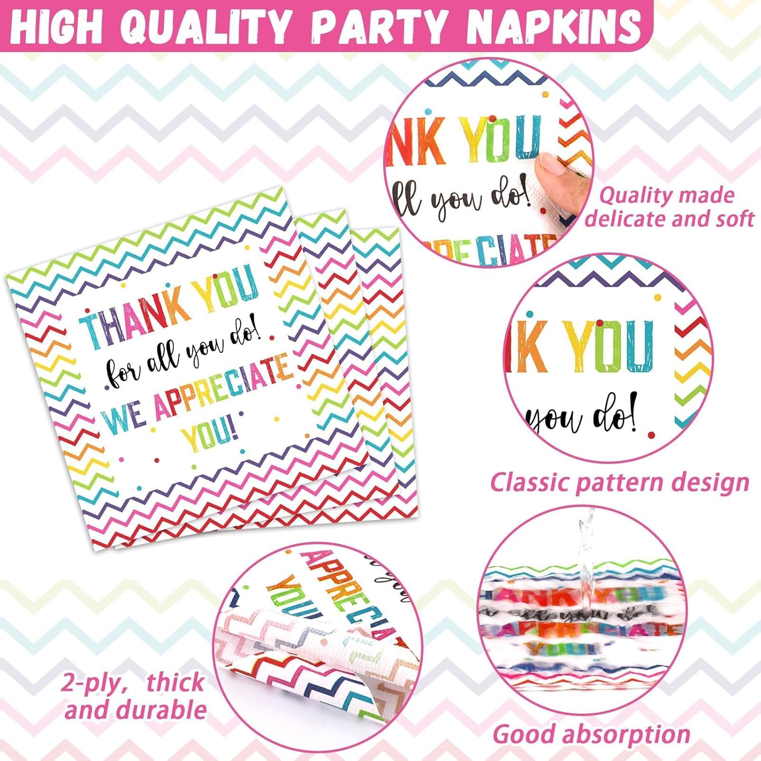 200pcs Thank You Plates Napkins We Appreciate You Party Tableware Set Teacher Appreciation Dinnerware Be Thankful to Teacher Mother Doctor Paper Plates for Congrat Graduate Decor Supplies Serve 50