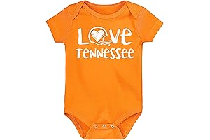 Tennessee Loves Football Chalk Art Baby Bodysuit Orange