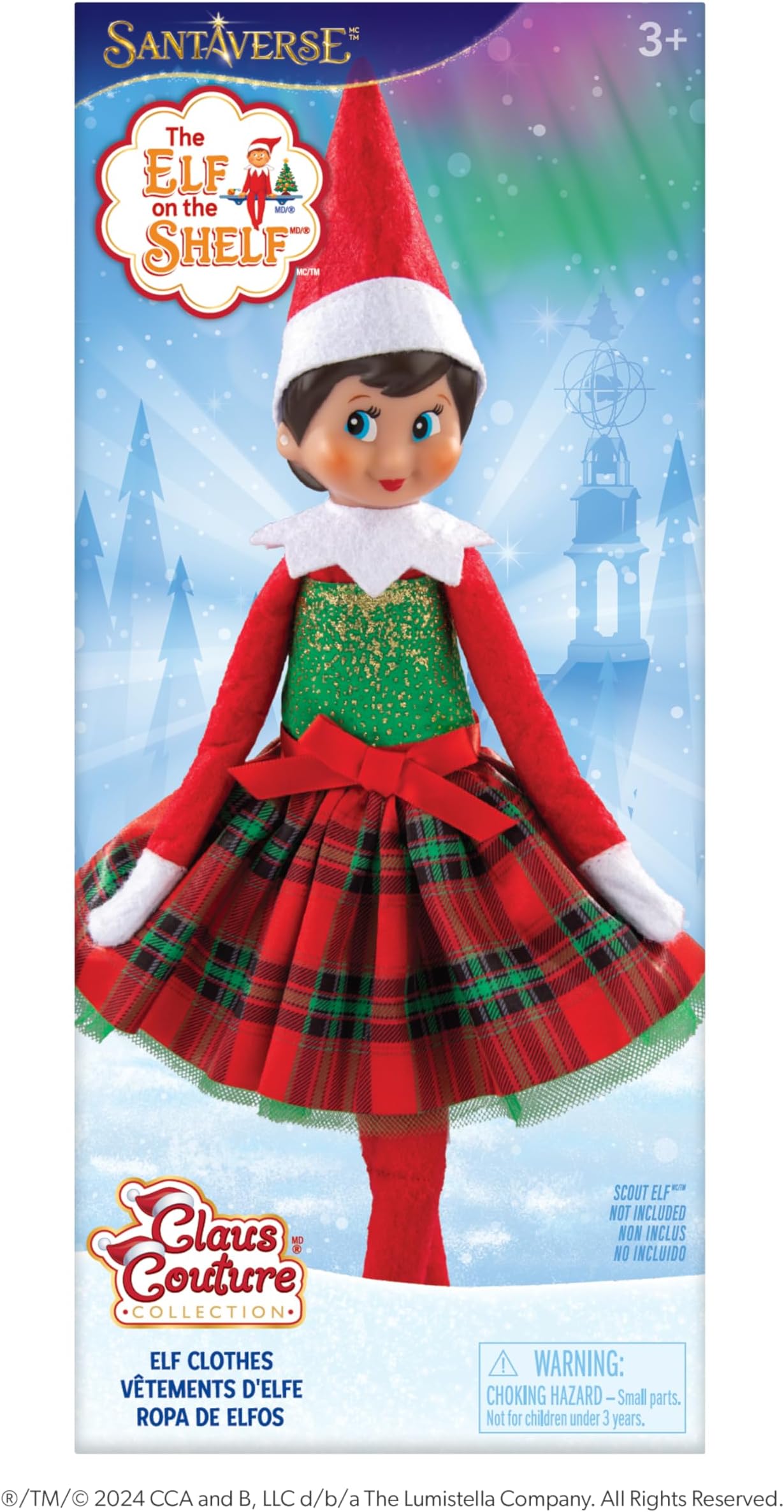 The Elf on the Shelf Gifts and Glamour Festive Plaid Dress for Your Scout Elf