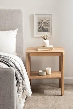 Kate and Laurel Talcott Mid-Century Rectangle Wood Side Table, 22 x 14 x 26, Natural Wood, Decorative Transitional Two Tier End Table for Use as a Bedroom Nightstand or Living Room Accent