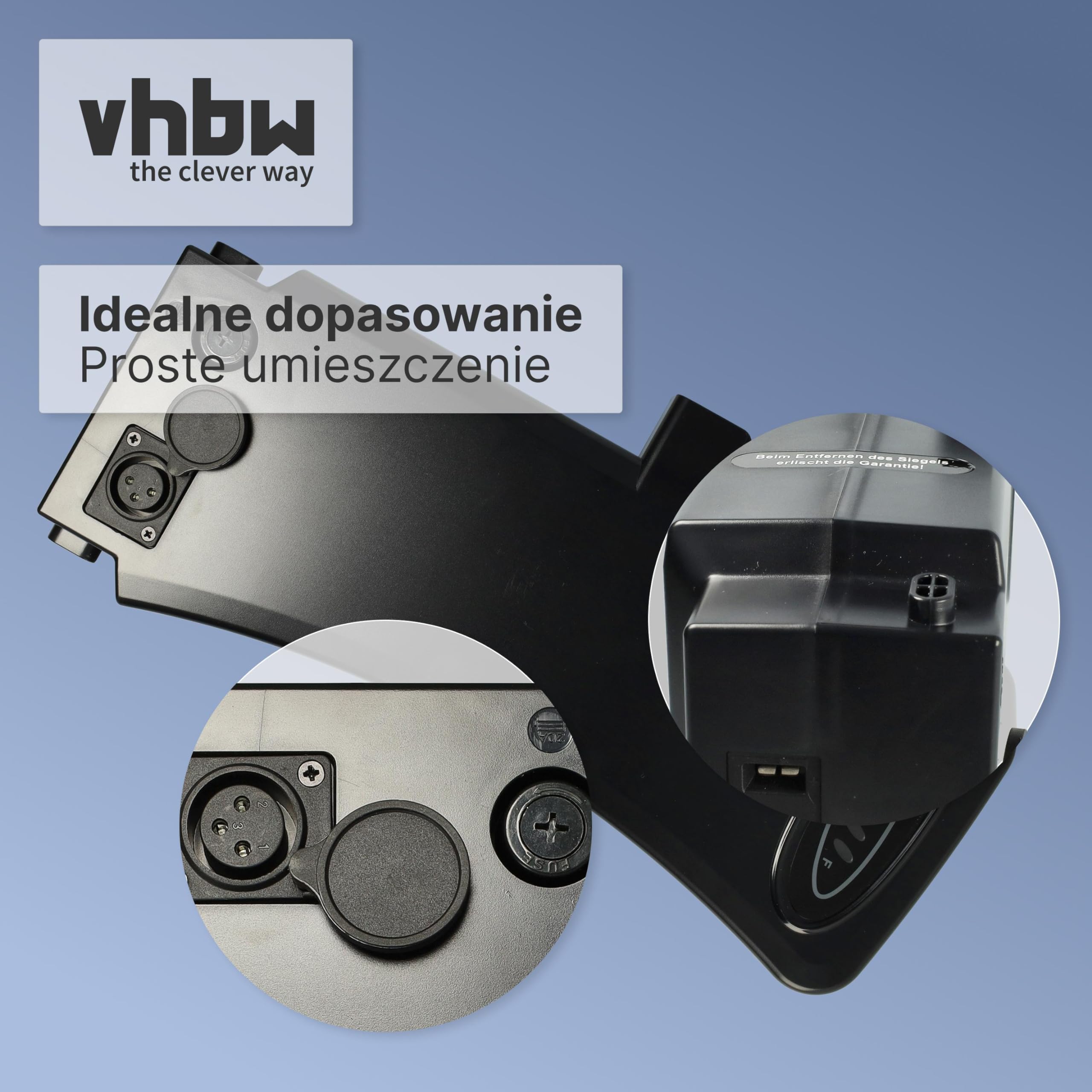 vhbw Akumulator Zastępczy dla Samsung 10ICR19/65-4, SDI-3610C, SDI-3611C, SDI-3612B do E-Bike (8,8 Ah, 36 V, Li-Ion) - Czarny