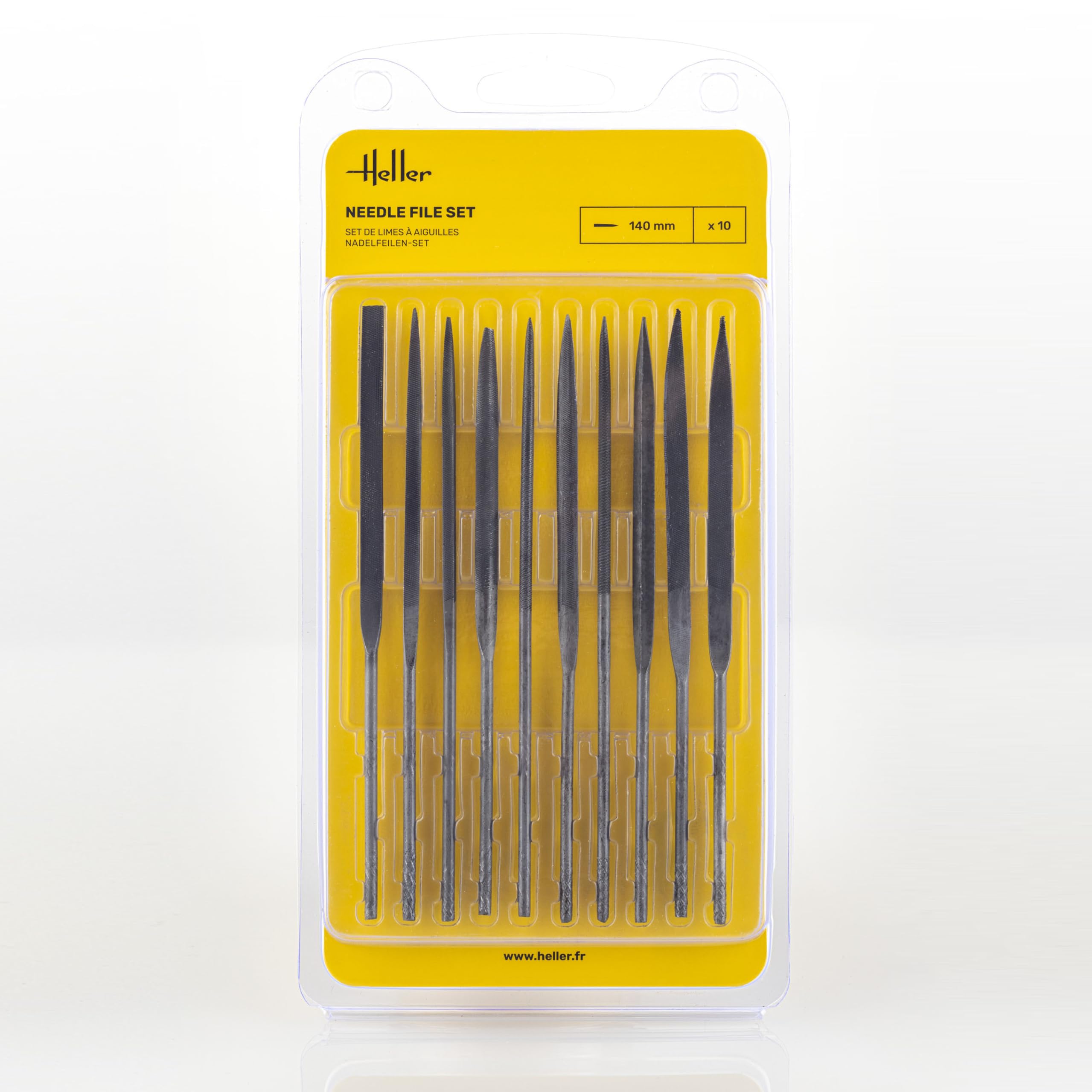 Heller 99004 Needle File Set (10 Pieces), multicoloured