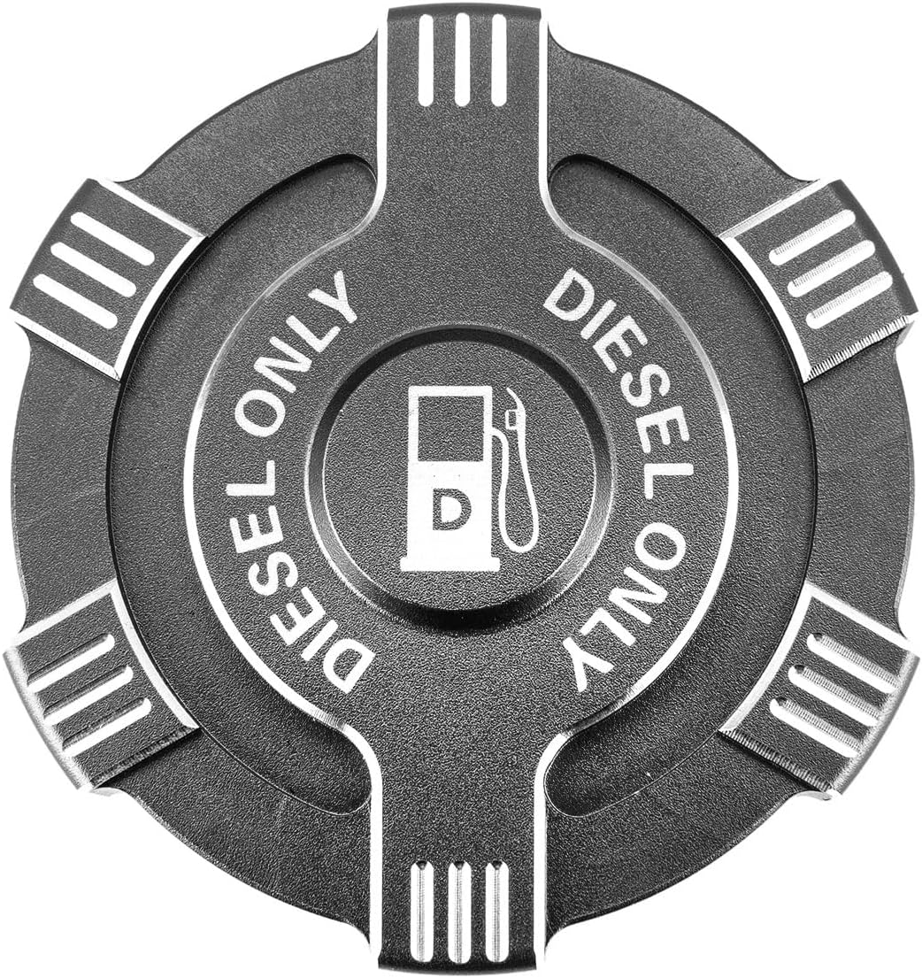 Magnetic Diesel Fuel Cap 6061 Aluminum Compatible with Dodge Ram 1500 2500 3500 3.0L 6.7L Diesel 2019-2025 Replace Part 82215782(Black)
