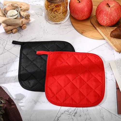 Miniatura 4 de Uiifan 30 soportes para ollas de algodón para cocina, lavables, resistentes al calor, almohadillas calientes para cocinar y hornear, 7.87 x 7.87
