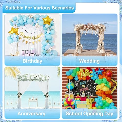 Miniatura 8 de Soporte de arco cuadrado de plástico kit de arco de globos ligero desmontable con base de bolsa de agua para estabilidad, forma variable para arco