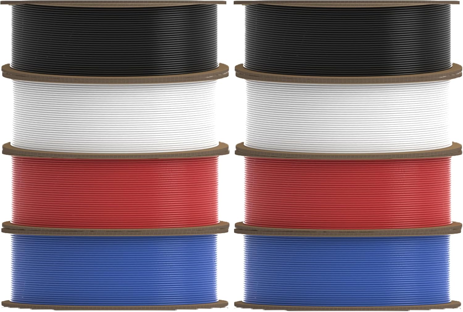 Creality Hyper PLA Filament 1.75mm, 30-600mm/s High-Speed 3D Printer Filament, Dimensional Accuracy +/-0.02mm, Fits Most FDM 3D Printers, 8-Pack of 1Kg Spools (2.2 lbs), Black&White&Red&Blue