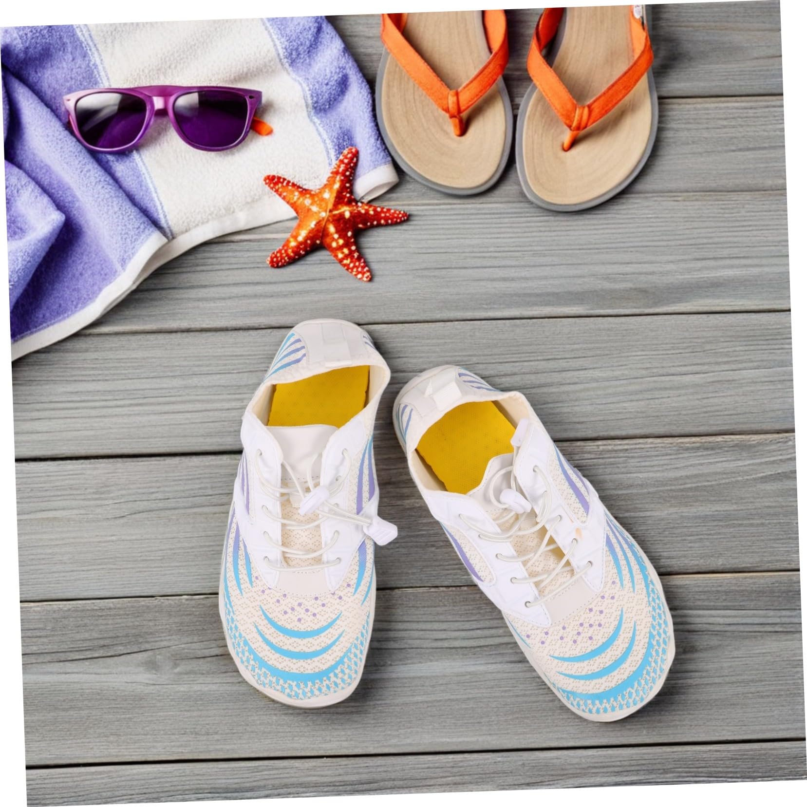 Scarpe da Acqua Unisex Asciugatura Rapida Antiscivolo Scarpe Barefoot da Spiaggia Fiume Trekking Piscina Surf con Suola in Gomma per Camminata su Terreni Bagnati