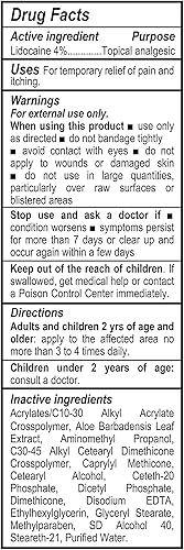 Miniatura 8 de A+Health Líquido roll-on para aliviar el dolor, lidocaína 4%, sin olor, dolor de máxima fuerza + alivio de picazón con aloe, fabricado en Estados