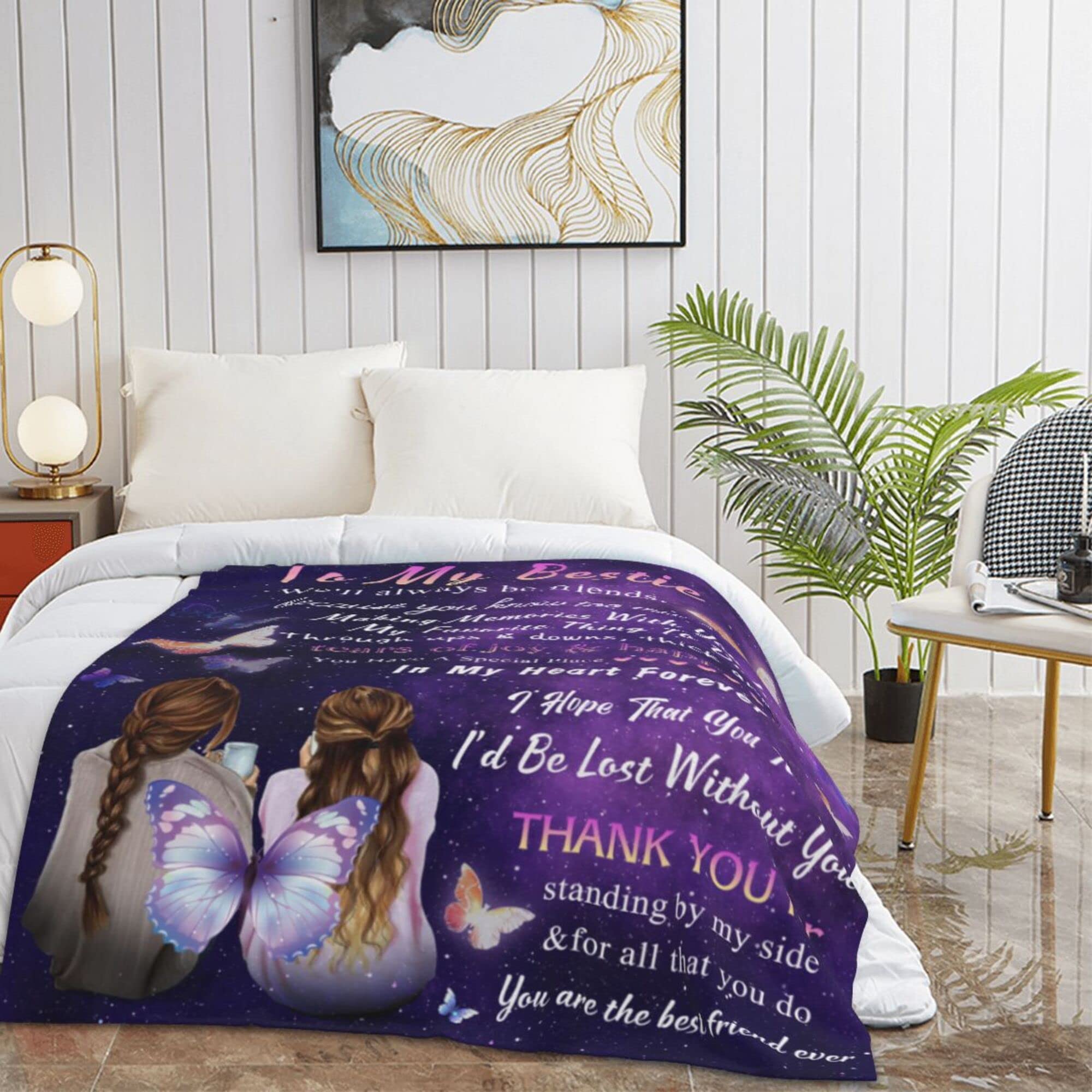 SECOGM Coperta per migliore amica, regalo dell'amicizia per