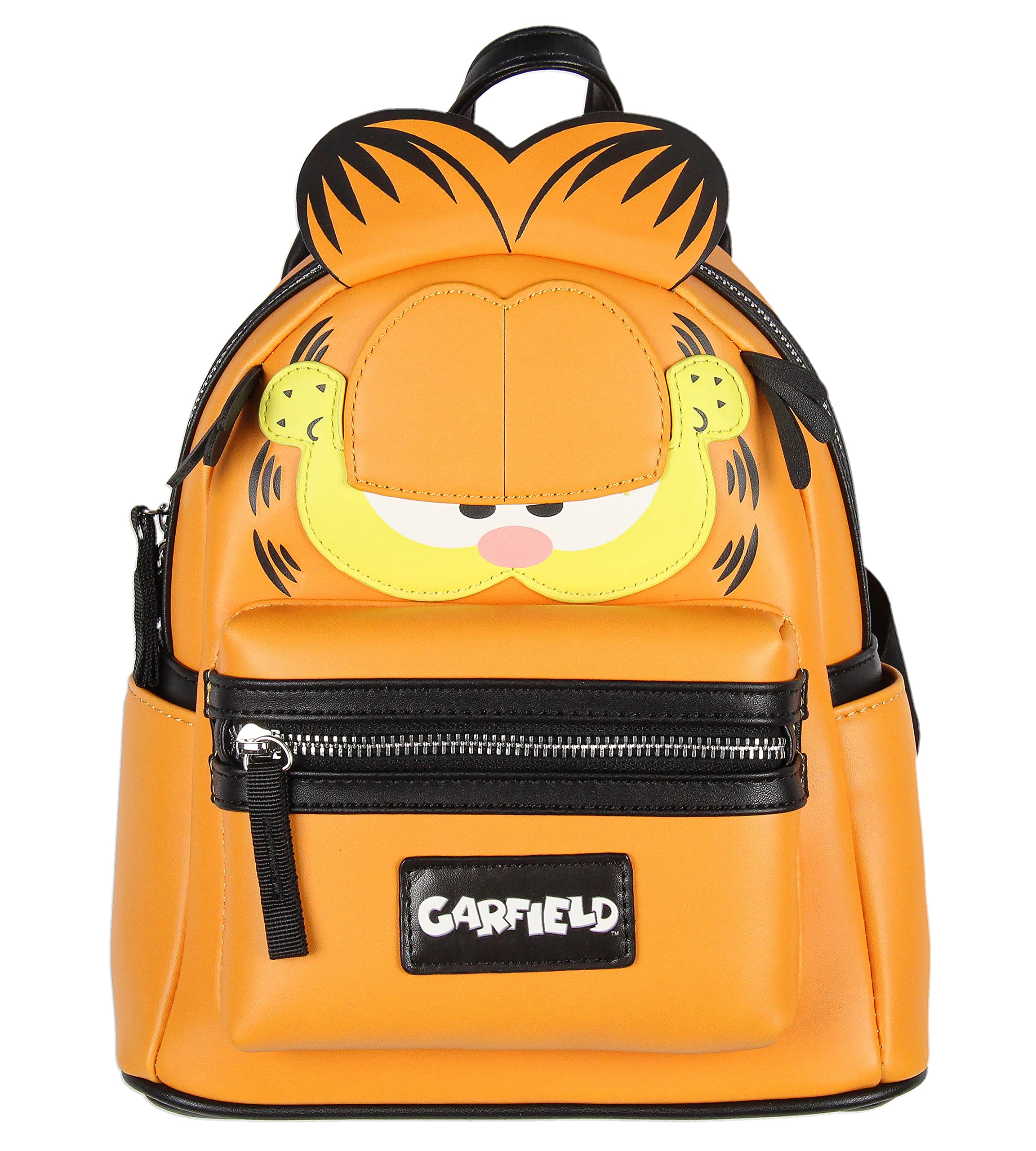 INTIMO Nickelodeon Classic Comic Character Face Garfield Zippered Mini Backpack Bag 10"