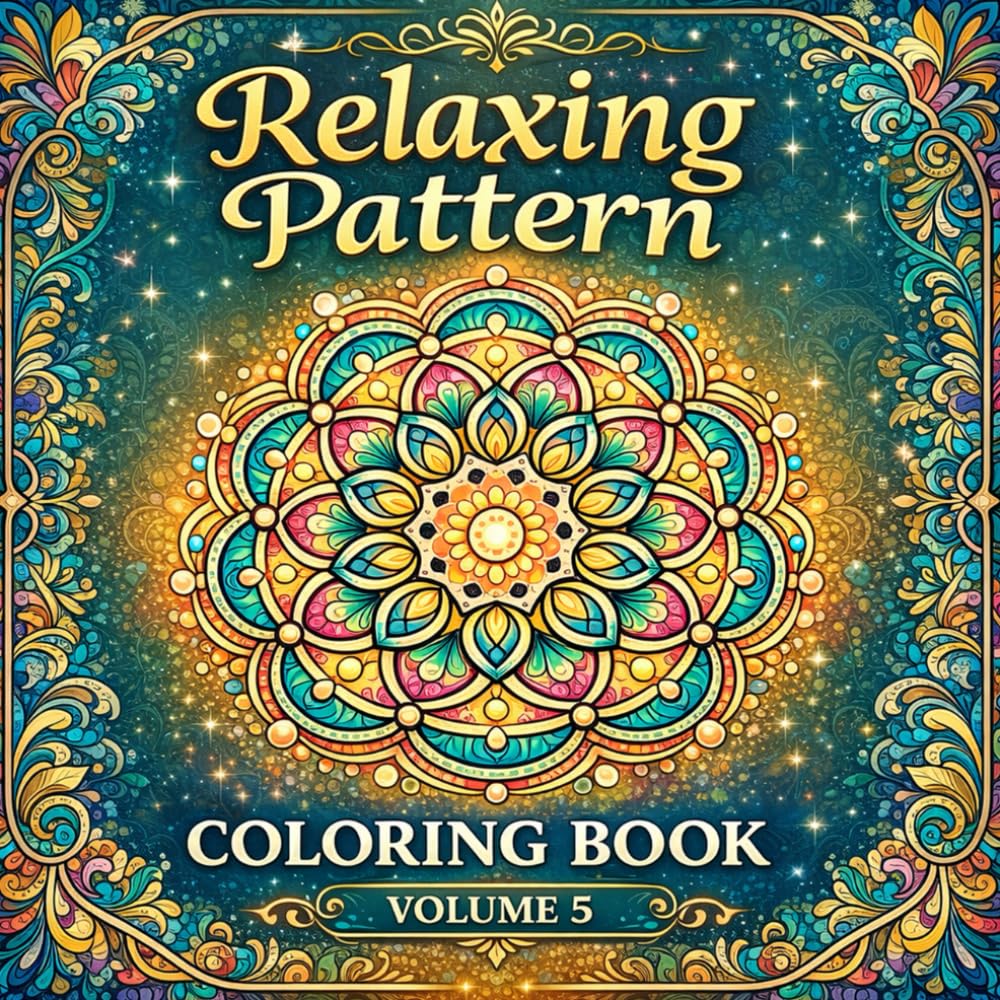 Relaxing Pattern Coloring Book – Volume 5: Anxiety Reset Edition | Calming Mandala & Repetitive Patterns for Stress & Anxiety Relief | Simple, Clean & Easy Designs for Adults, Seniors & Beginners