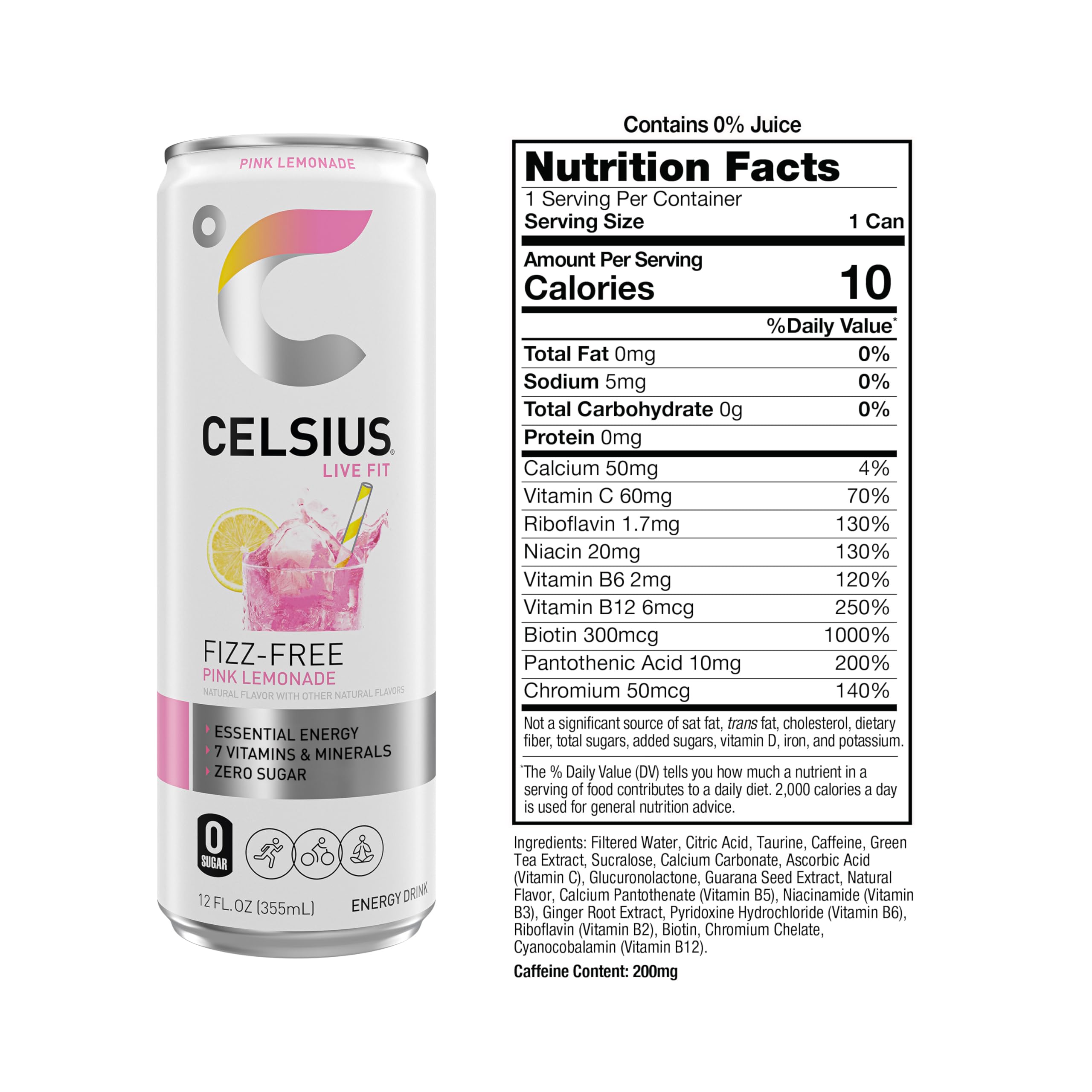 CELSIUS Sparkling Grape Rush, Functional Essential Energy Drink 12 Fl Oz (Pack of 12)