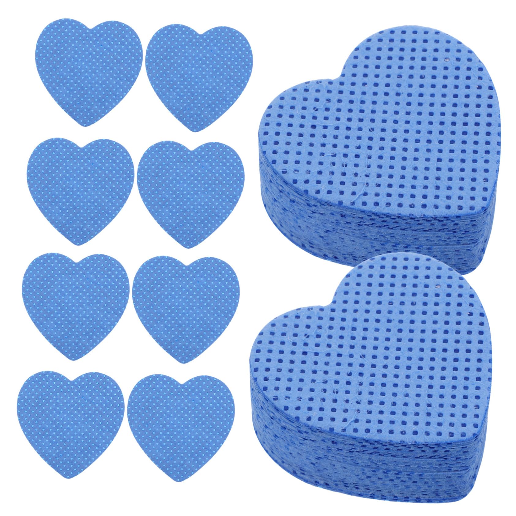 FOMIYES Essential Nail Polish Pads 200pcs Cotton Heart Shaped Rounds for Lash Extension Cleaning