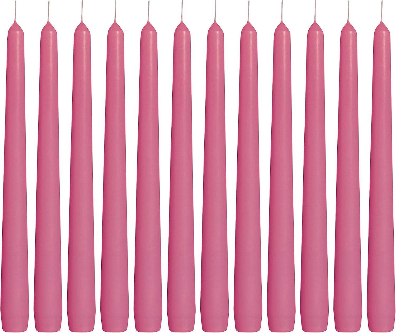 BOLSIUS Pink Taper Candles 12 Pack Individually Wrapped