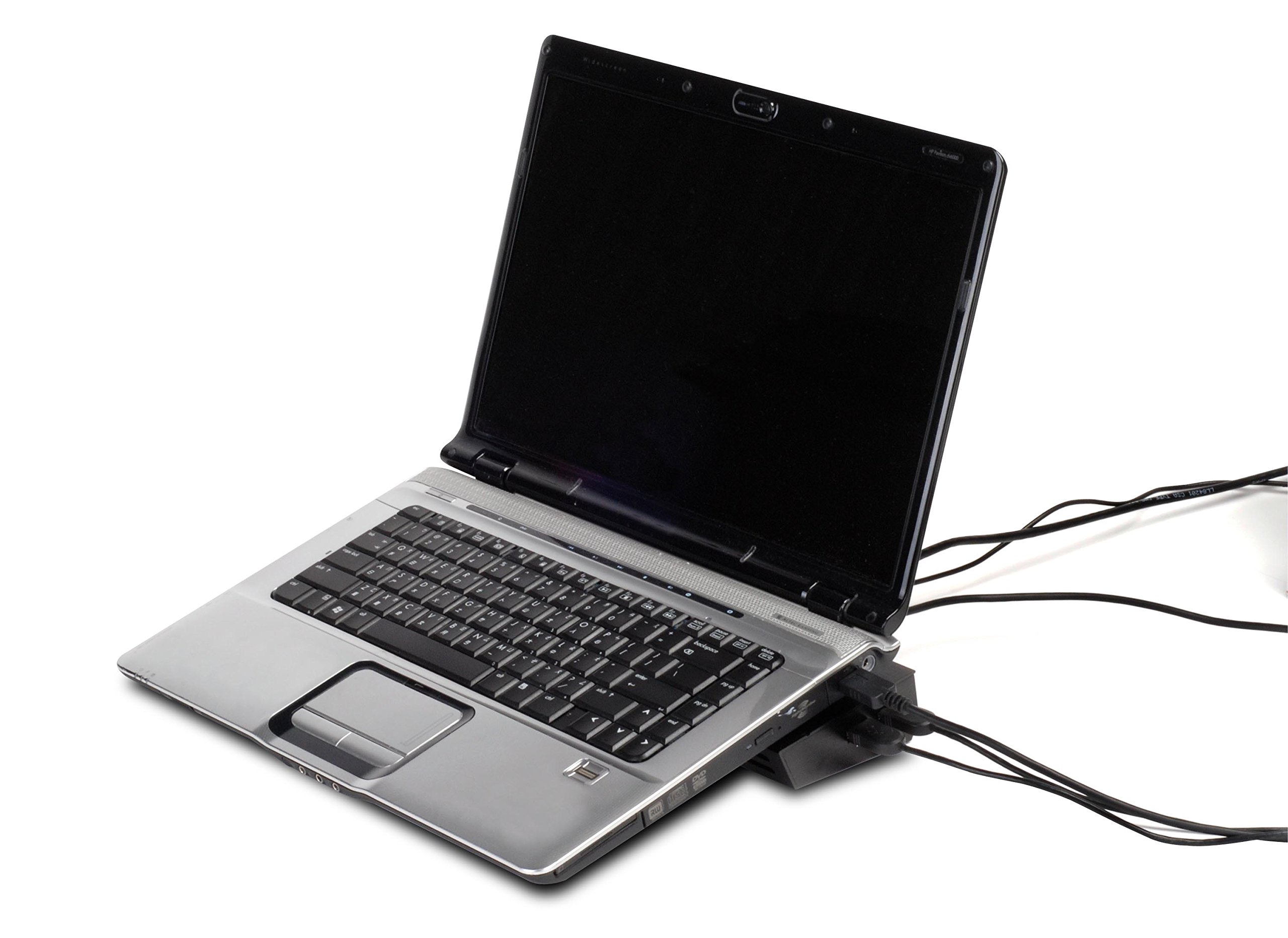 SilverStone SST-NB02B - Raffreddatore per notebook Noble Breeze in alluminio con connettore 10/100 Base-T- (RJ-45), audio, Microfon, 5x USB 2.0 e caricabatterie per telefono cellulare, nero