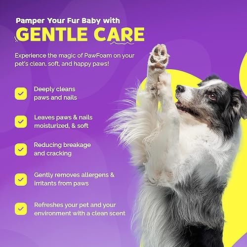 Miniatura 3 de Limpiador de patas de mascotas para perros y gatos, espuma limpiadora de patas de mascotas para limpiar, hidratar, suavizar y proteger las patas |