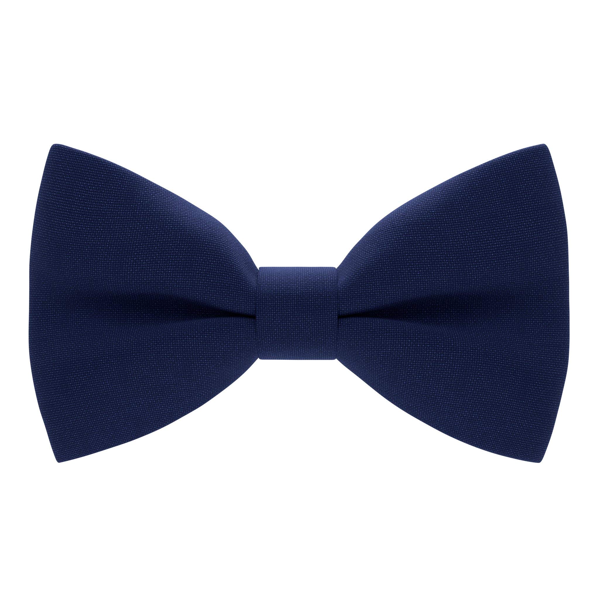Bow Tie HouseMen's Pre-Tied Bow Tie in Classic Gabardine (Medium, Navy Blue)