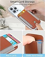 Vista 6 de HiWe for MagSafe Wallet, Strongest Magnetic Wallet for iPhone 17/16/15/14/13/12 Series, 7 Cards Holder, Leather Minimalist Slim RFID, 1 Slot, Brown