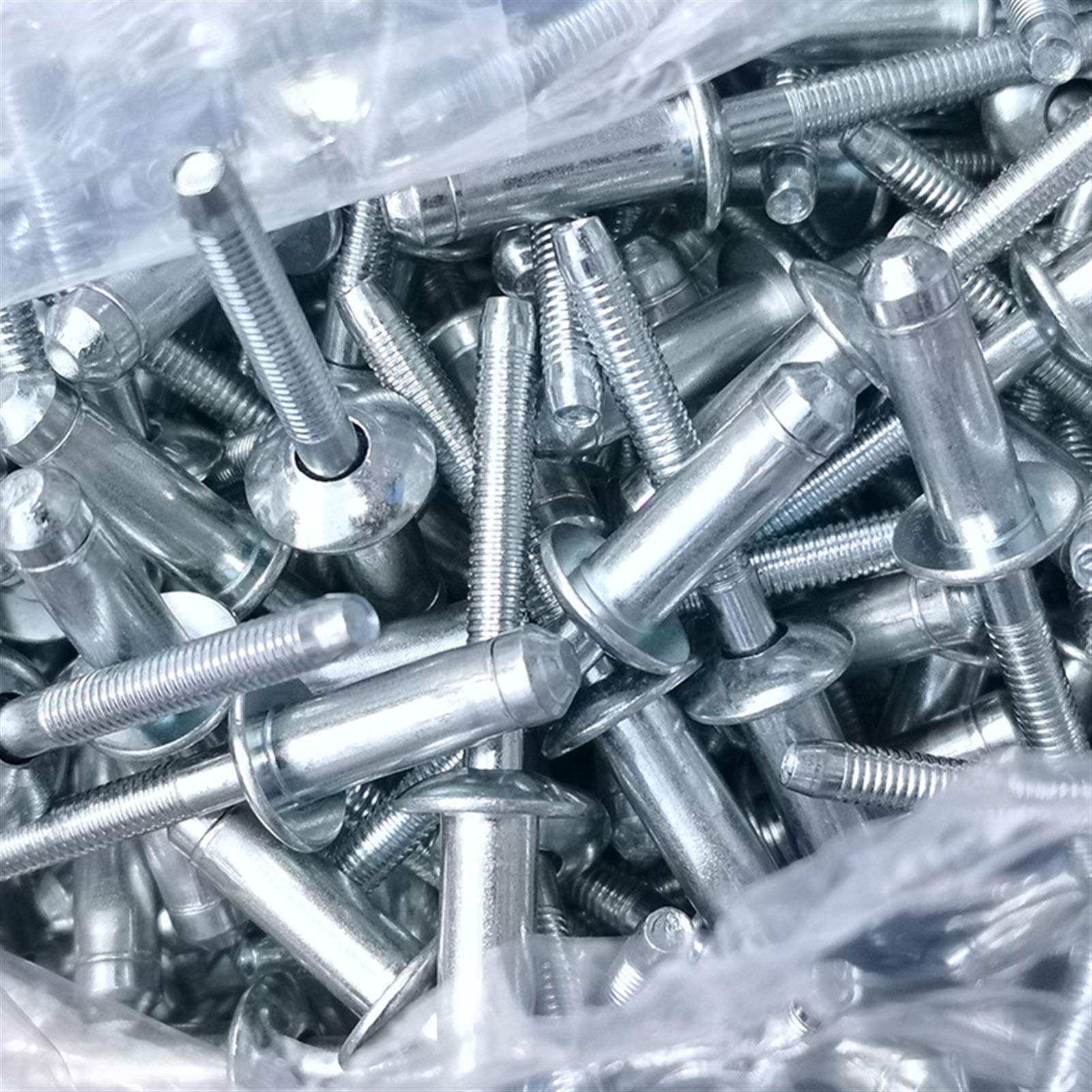 Rivetti di fissaggio Nutsert, viti bulloni, 20 pezzi 50 pezzi 6,4 mm 7,8 mm Rivetti ciechi ad alta resistenza Rivetti di fissaggio strutturali in acciaio al carbonio (20 pezzi, lunghezza stelo: 6.4X14