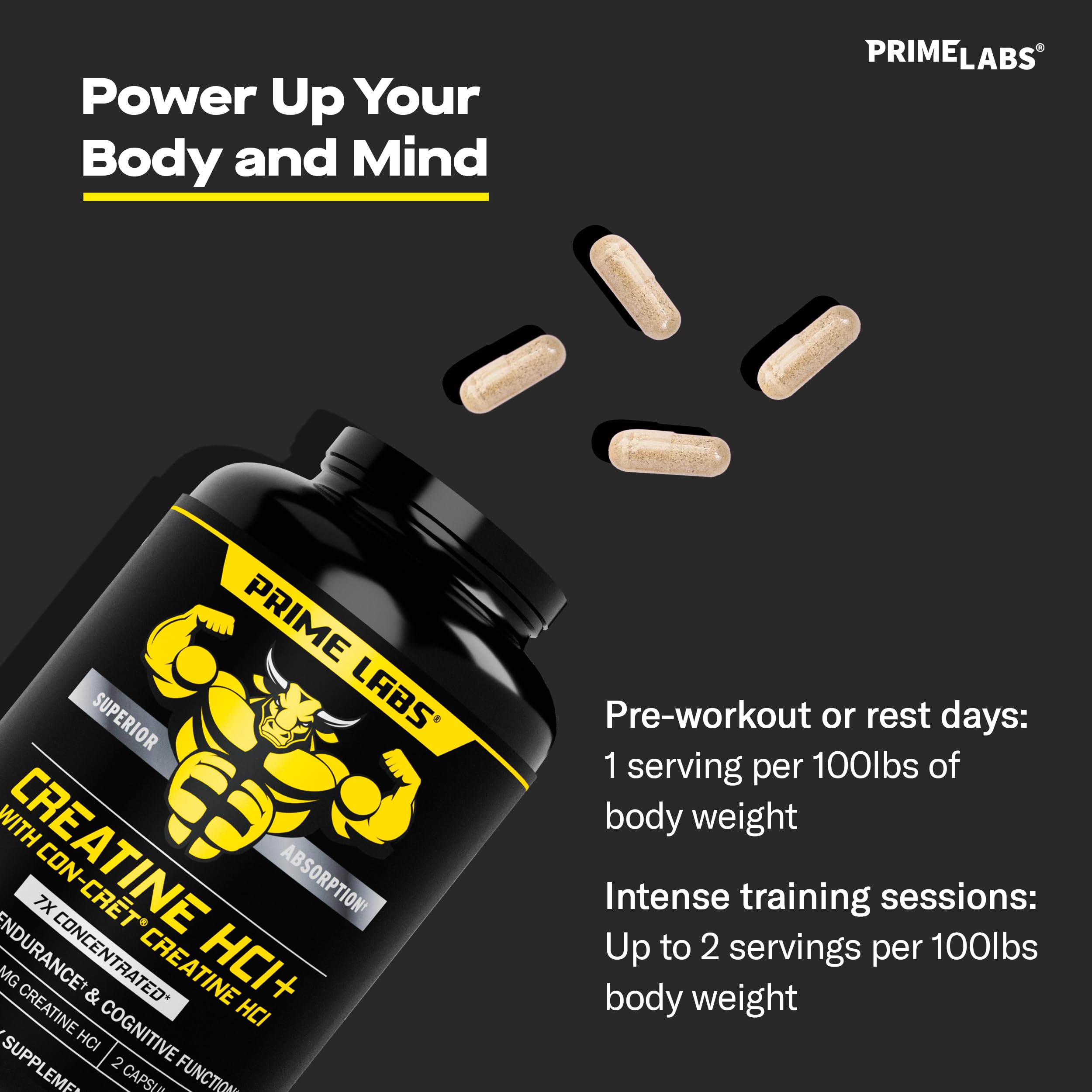 Prime Labs Creatine HCl Capsules with Rhodiola Root Extract & L-Theanine — Amazon image 5