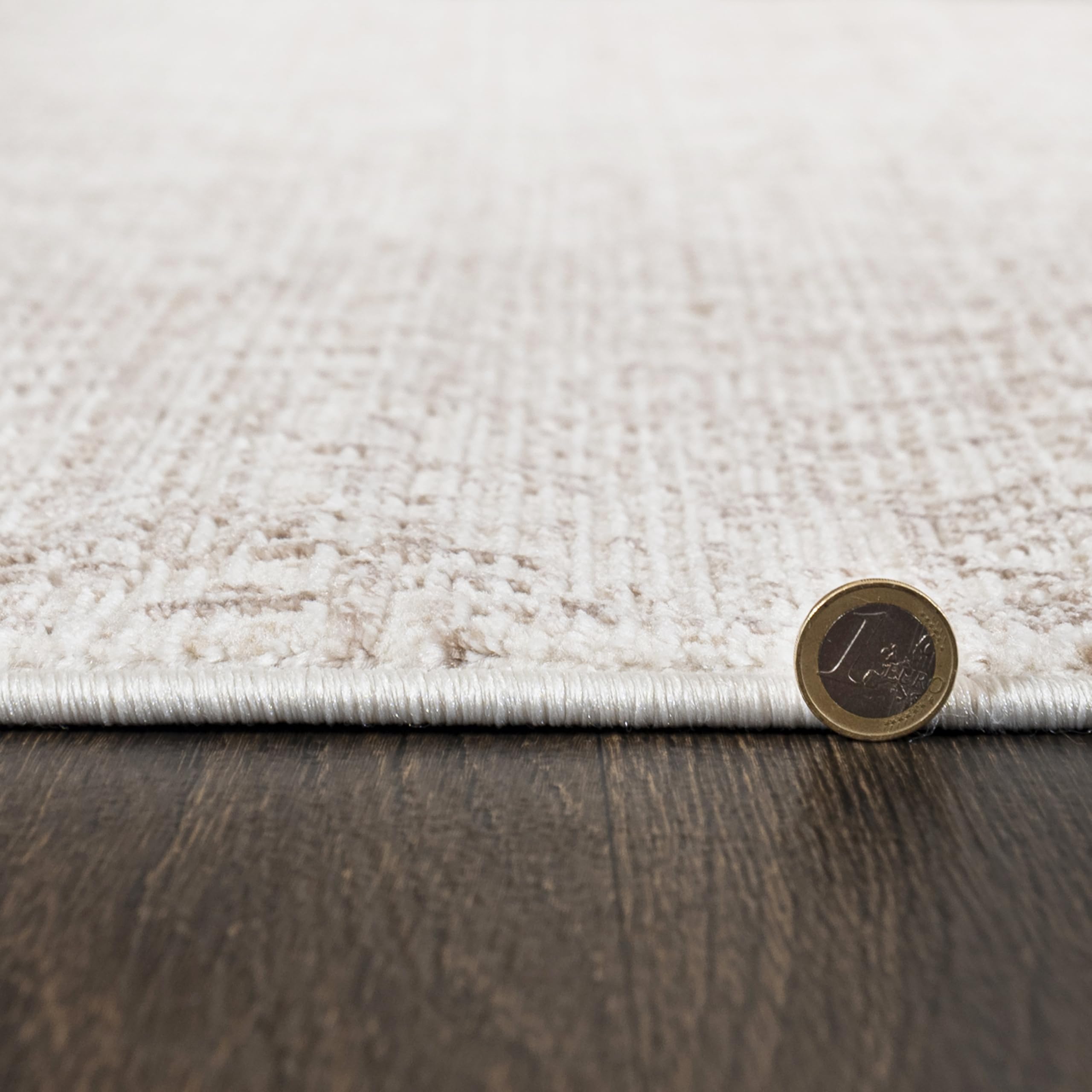 Mazovia Grand Tapis Salon 160x230cm Crème Abstrait Scandinave Doux Élégant