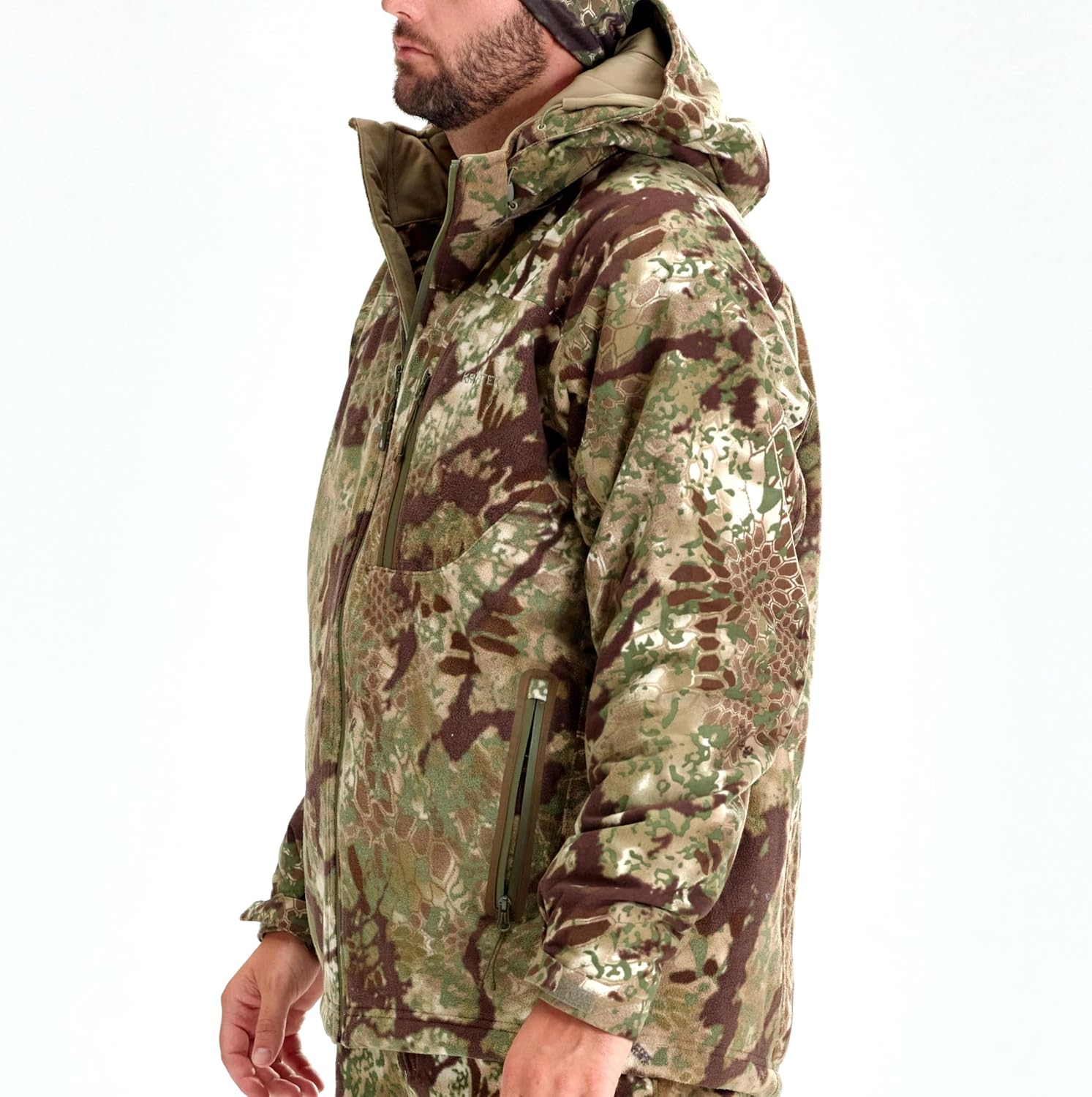 Kryptek Vellus Jacket for Men's | 3-Point Adjustable Hood, Waterproof & Windproof, Insulated Thinsulate Platinum for Hunting - Image 7
