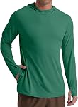 Askdeer Men's Sun Shirts UPF 50+ Fishing T-Shirts for Men Long Sleeve Hiking UV SPF Hoodie Shirts