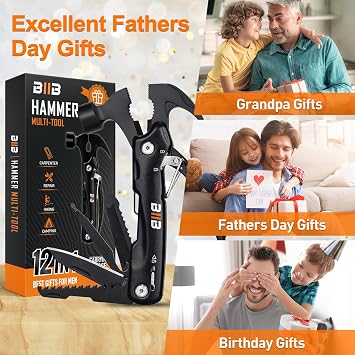 biib multifunctional hammer 12-in-1 gadgets for men’s advent calendar gifts for men cool tool small gifts for dad or grandpa diyers men boyfriend