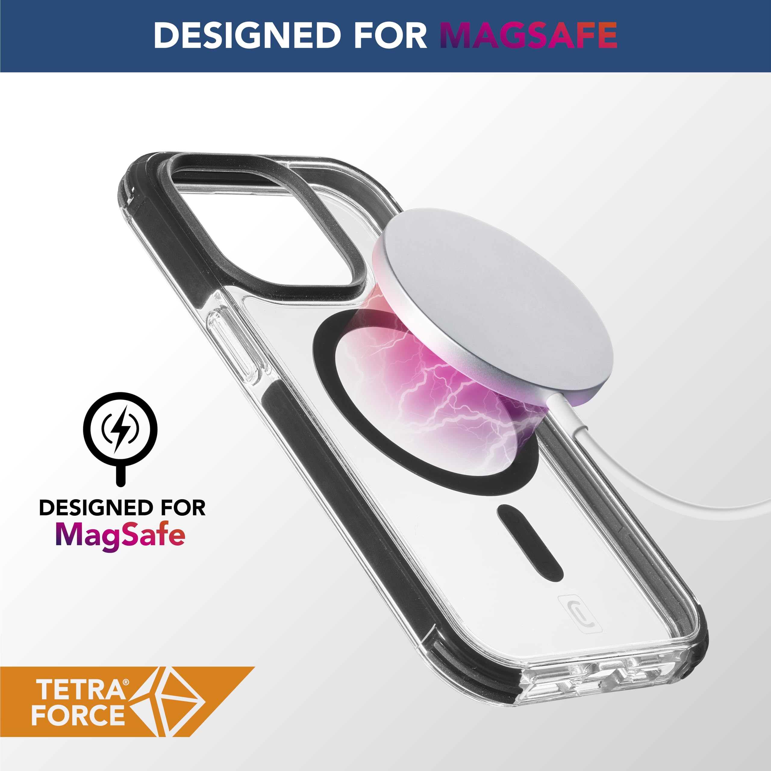 Cellularline Tetra Force Strong Twist Custodia Per IPhone 12/12 Pro - Angoli Rinforzati, Military Test, Compatibile MagSafe