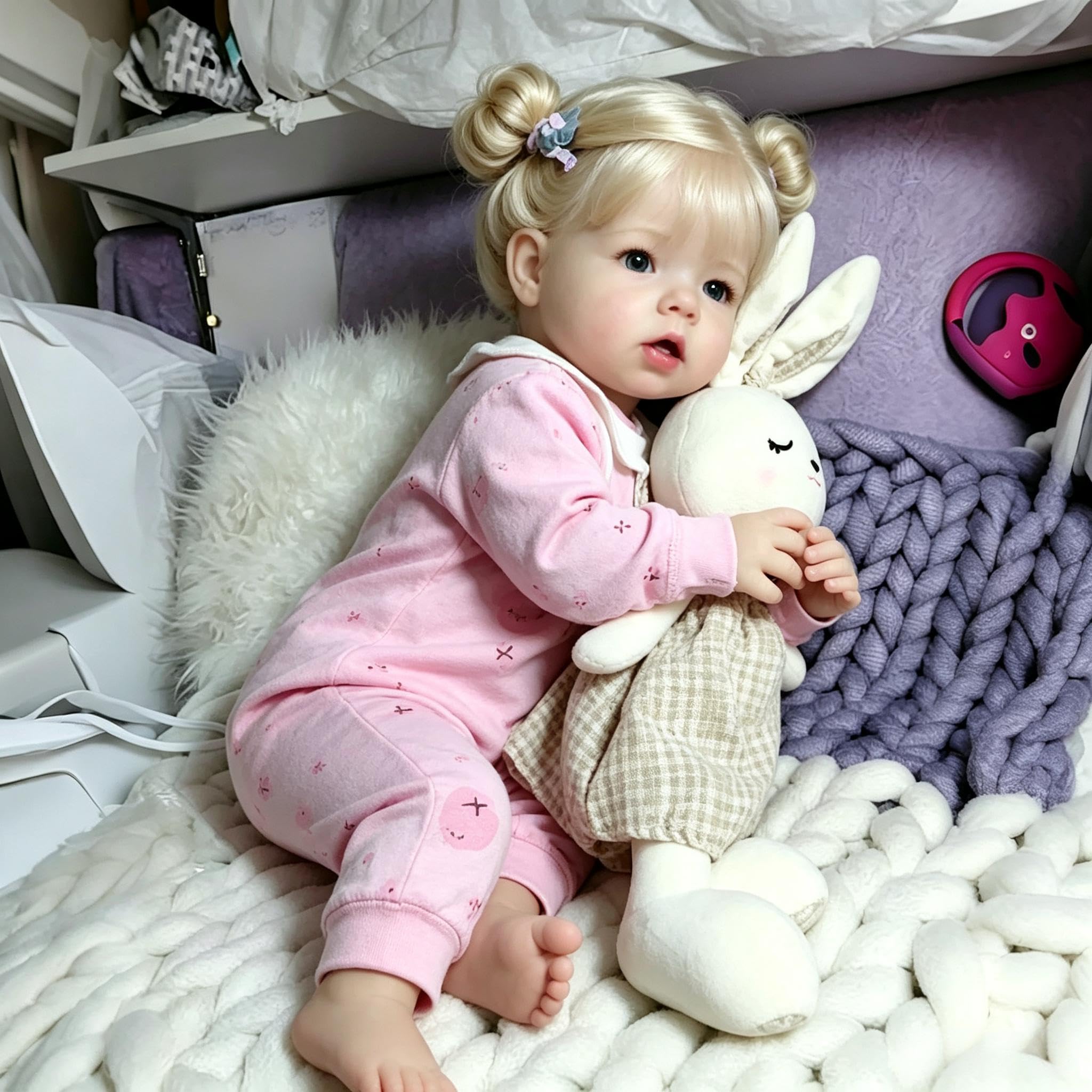 RXDOLL Prawdziwe życie Reborn lalki dla maluchów dla dziewczynki 71 cm duży rozmiar Reborn lalki niemowlęce, które wyglądają prawdziwie realistycznie, miękka winylowa tkanina, ciało, realistyczna